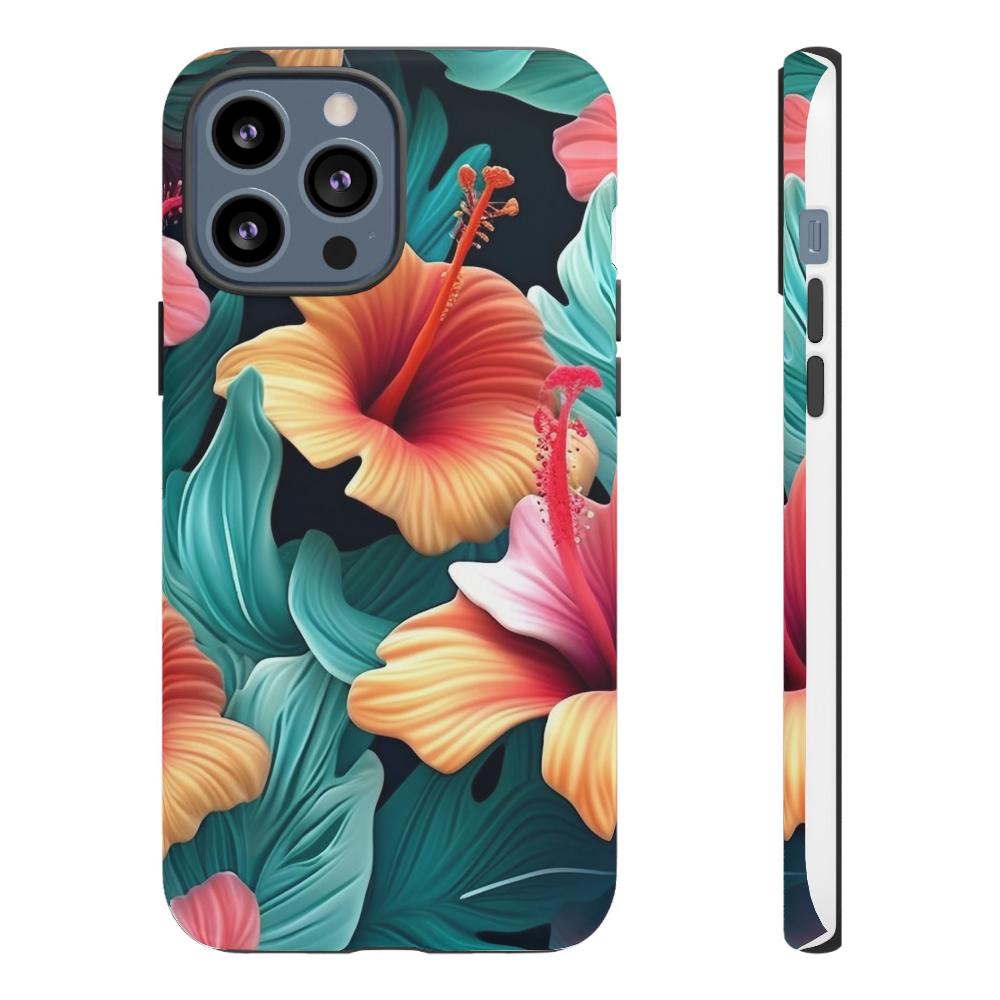 Tropical Hibiscus Hexagon iPhone Case