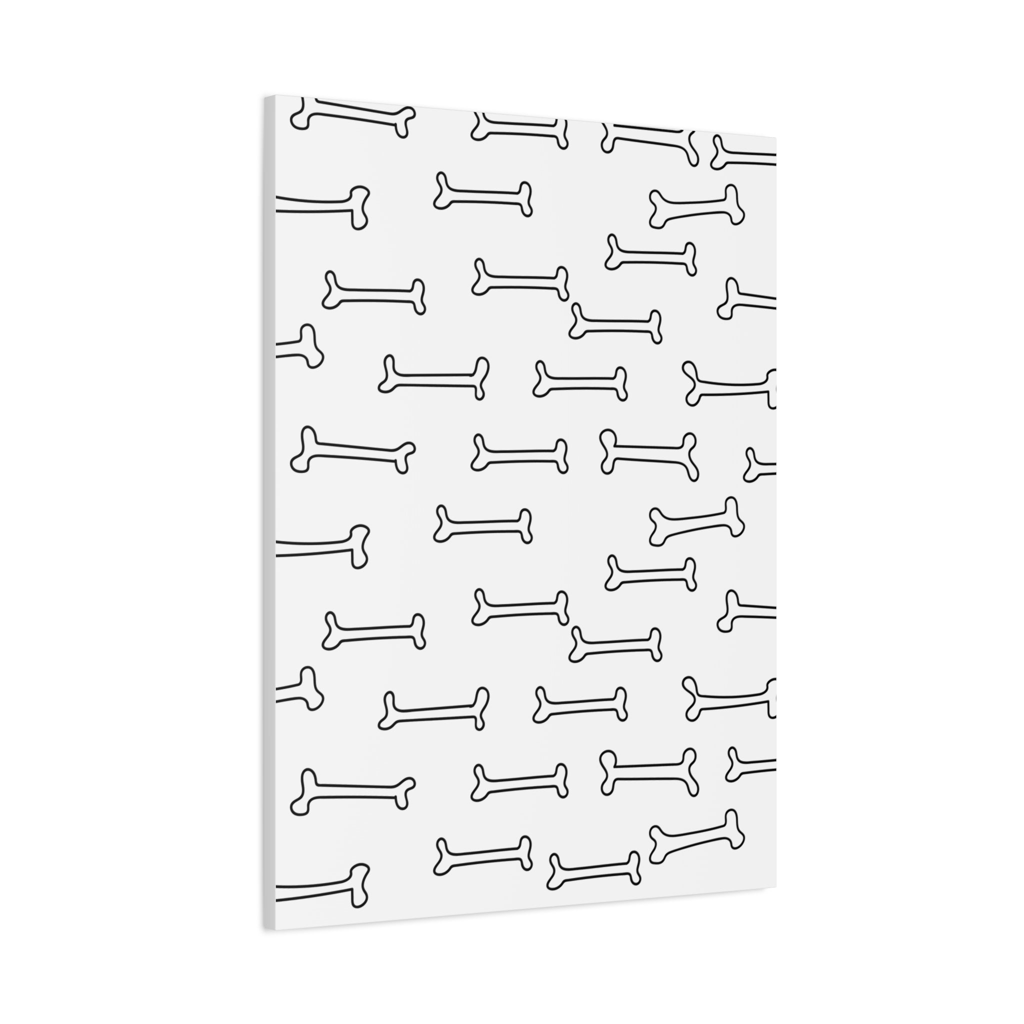 Minimalist Bone Pattern Matte Canvas Art