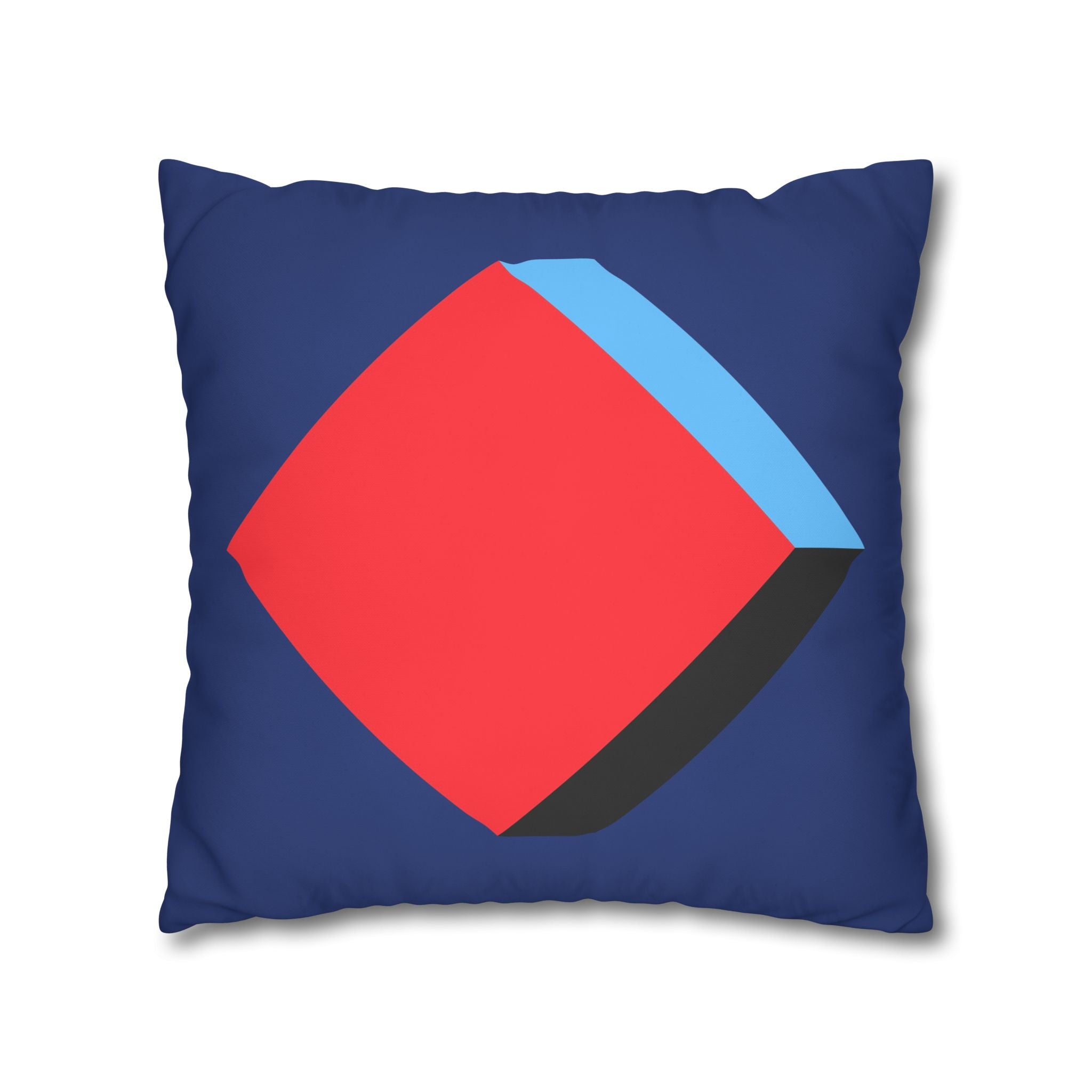 Geometric Diamond Pillowcase - Red & Blue