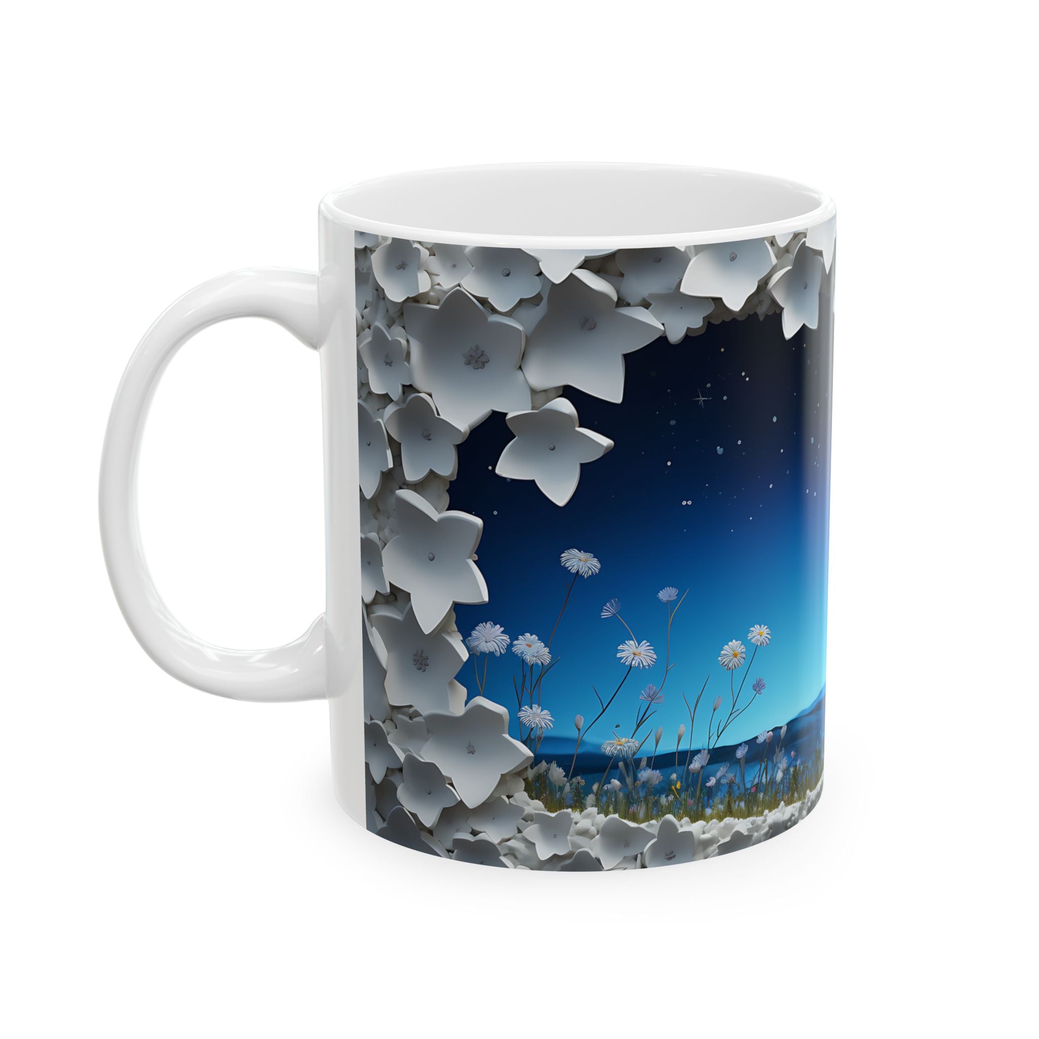 Moonlit Floral Night Mug