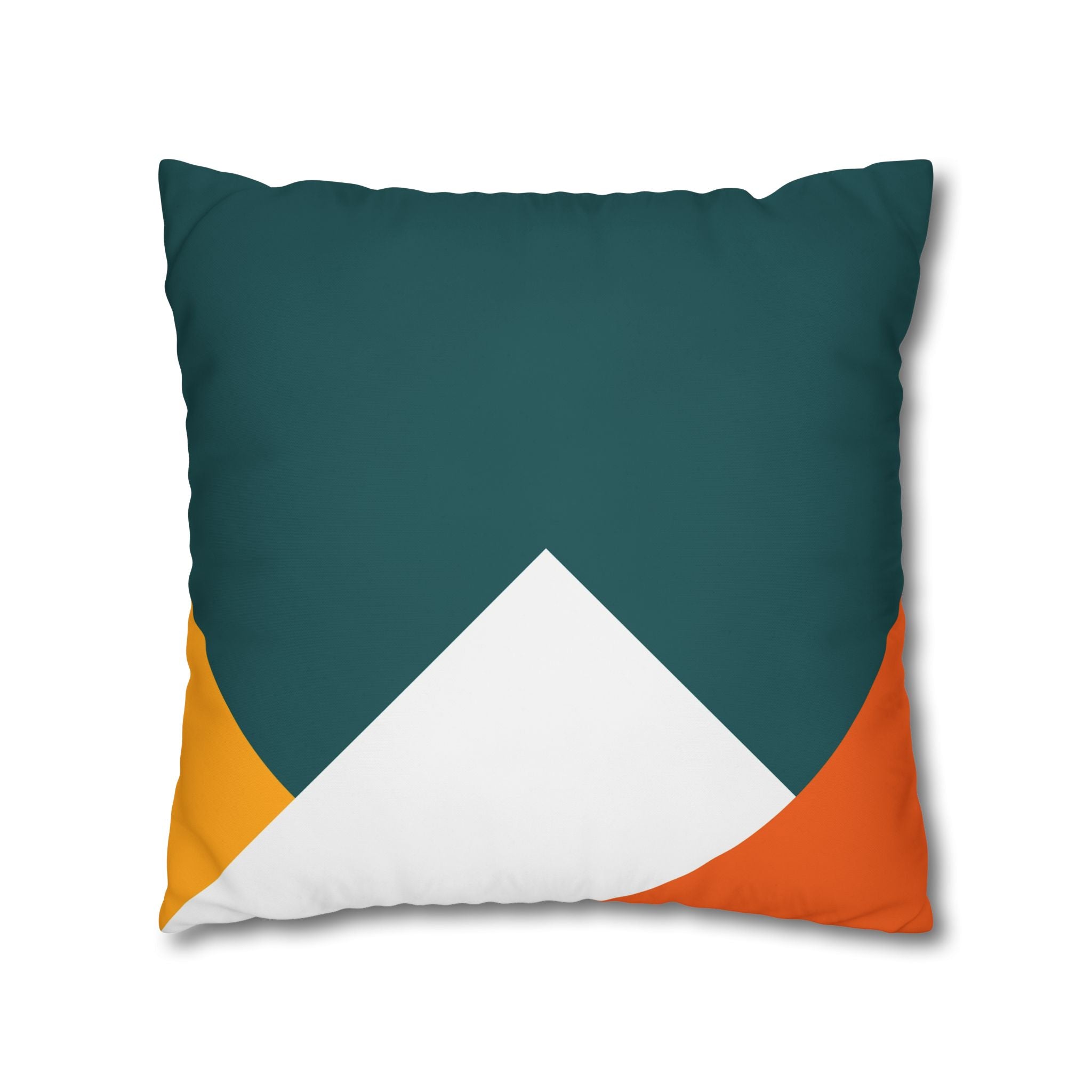 Geometric Teal & Orange Pillowcase