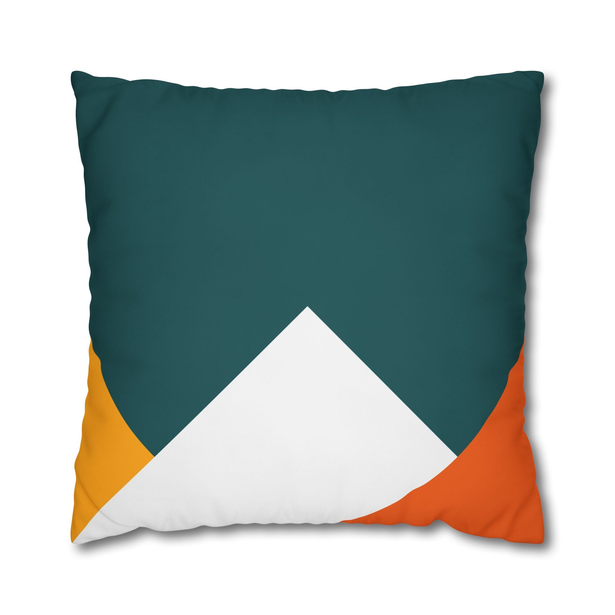 Geometric Teal & Orange Pillowcase