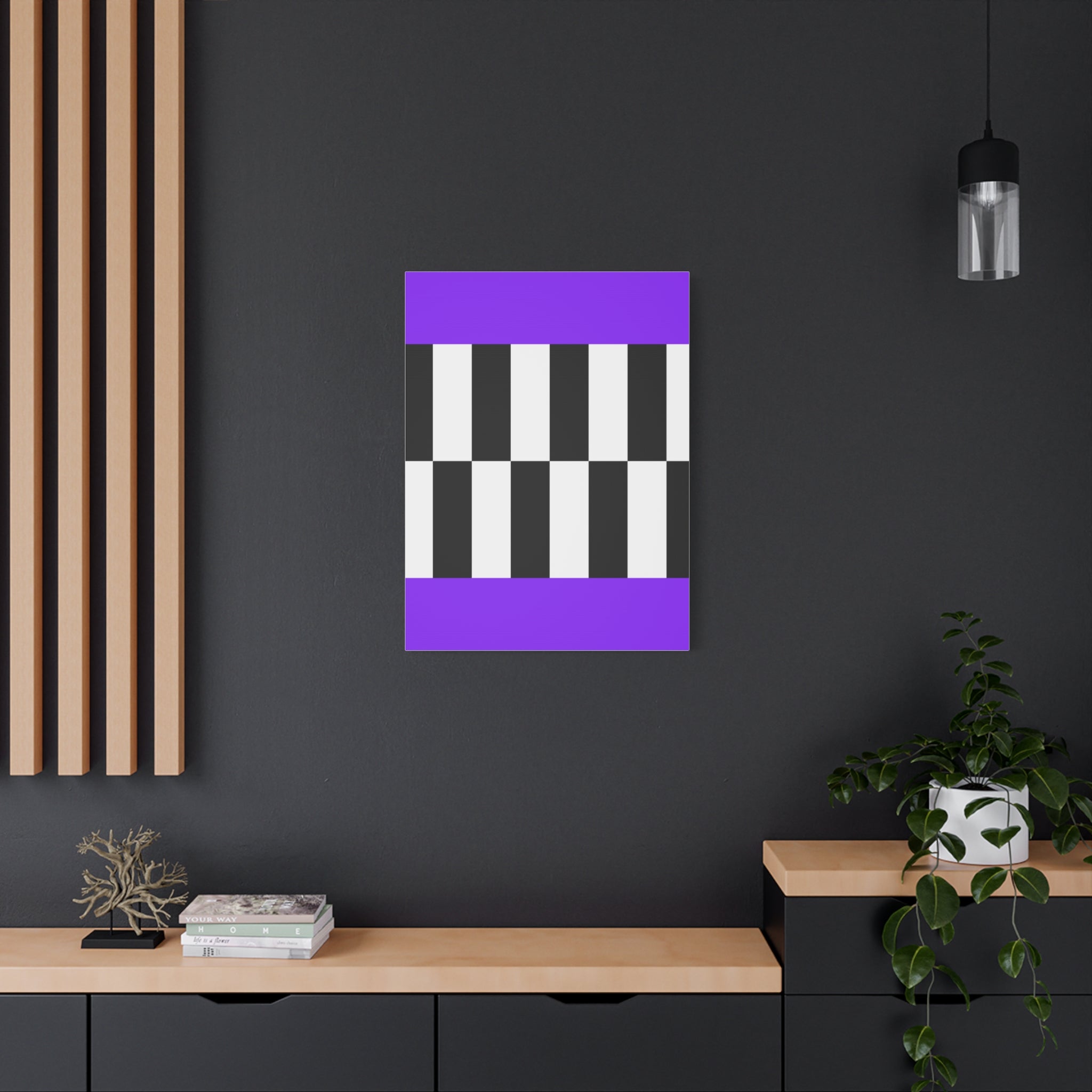 Minimalist Checkerboard Canvas Art