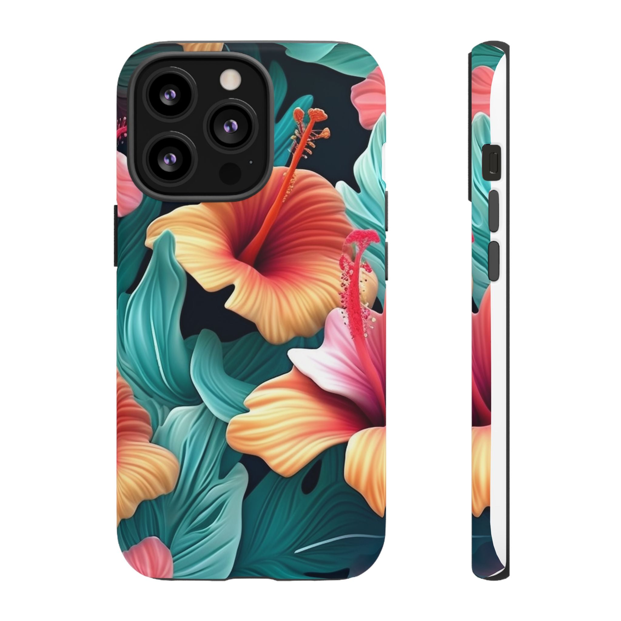 Tropical Hibiscus Hexagon iPhone Case