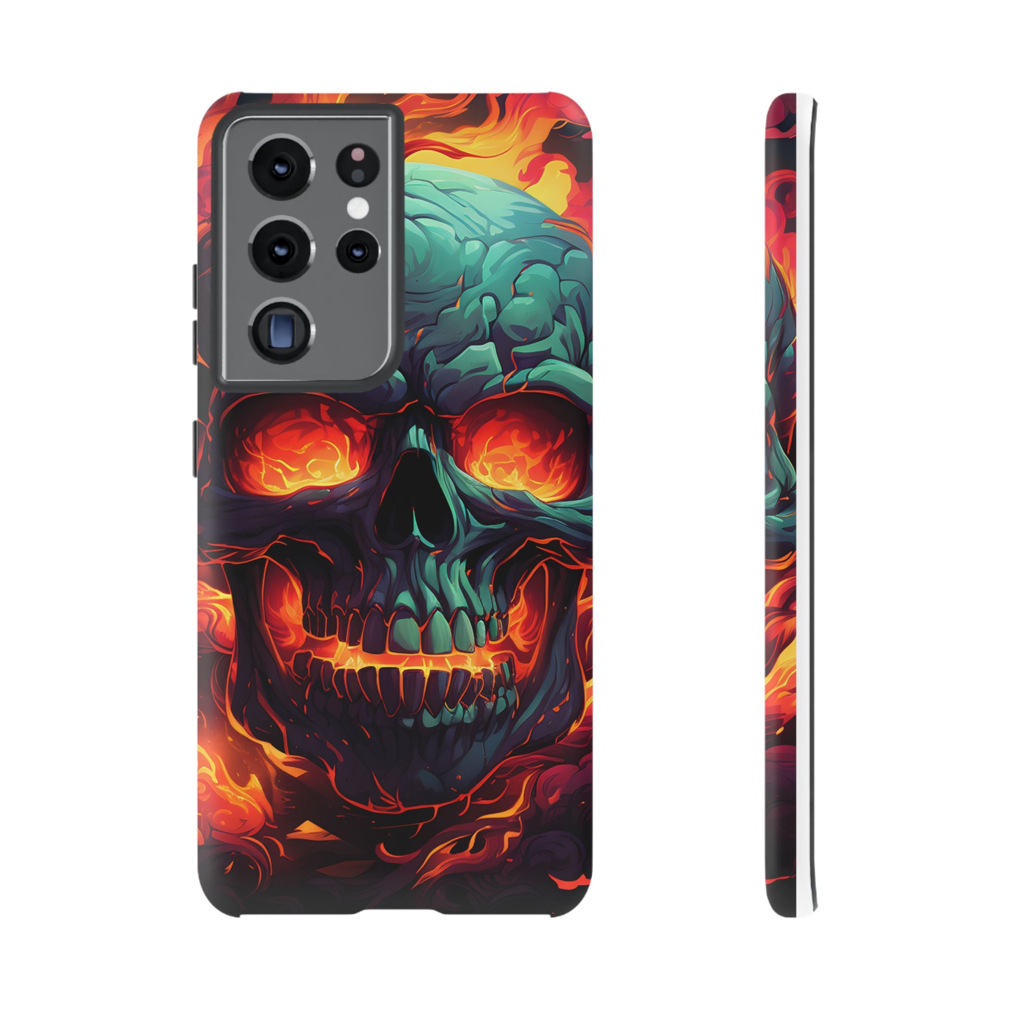 Fiery Skull Samsung Phone Case