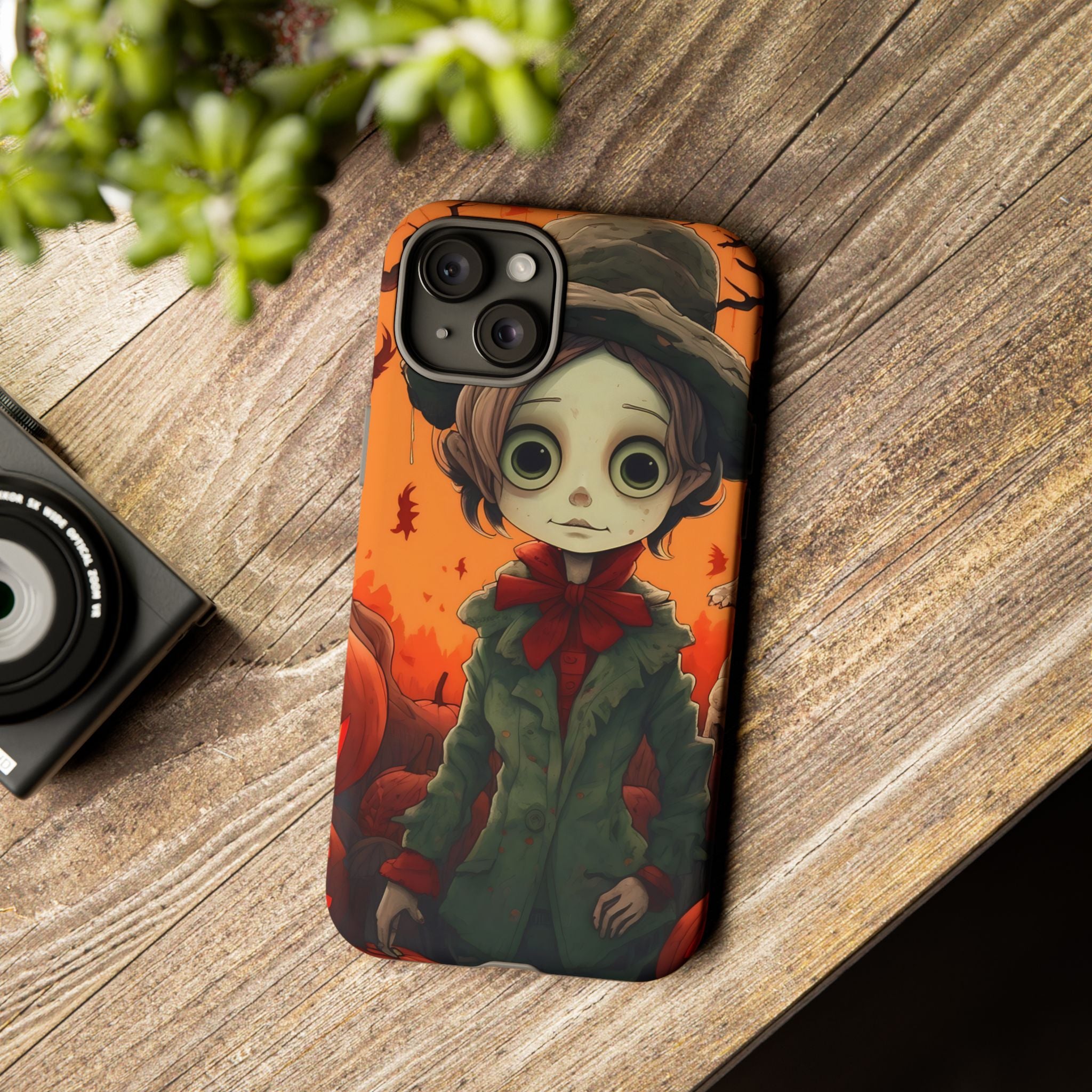 Spooky Autumn Child Hexagon Stone iPhone Case