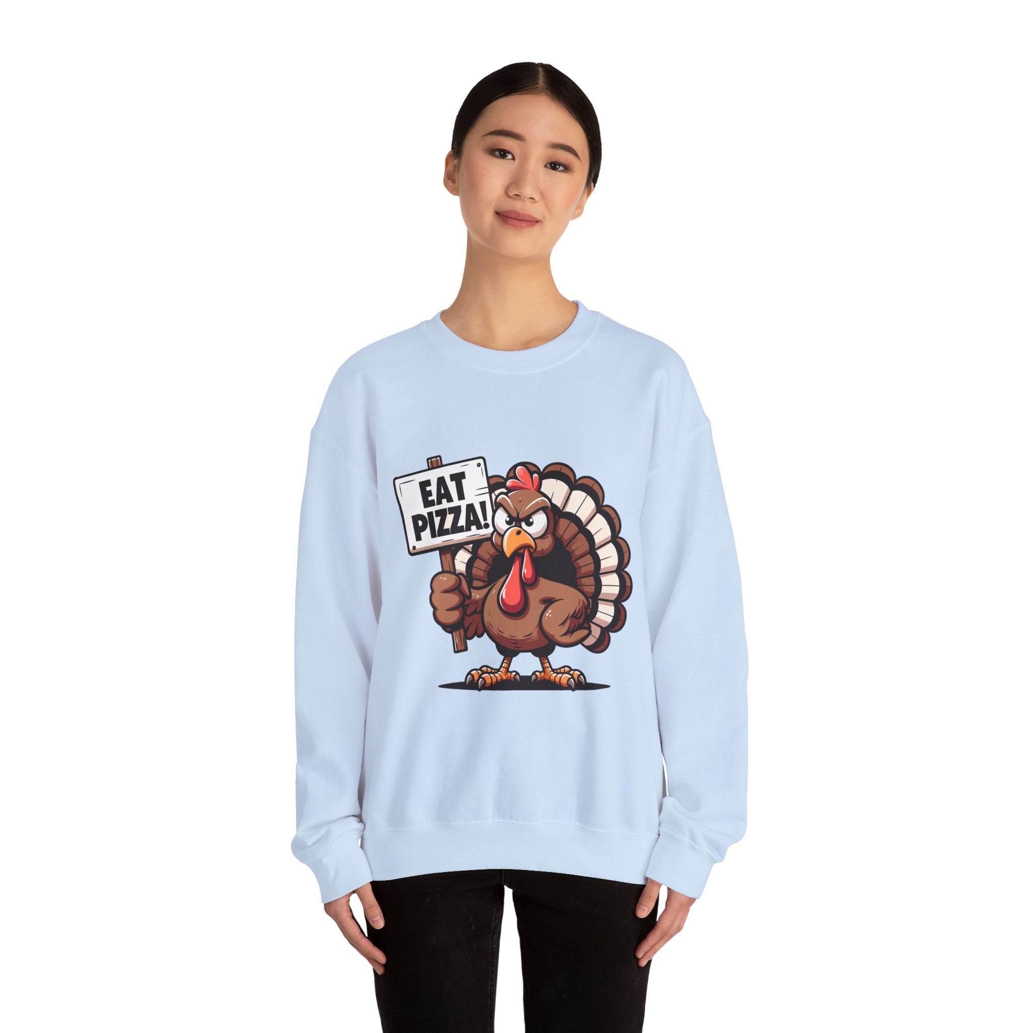 Angry Turkey Pizza Thanksgiving Sweatshirt