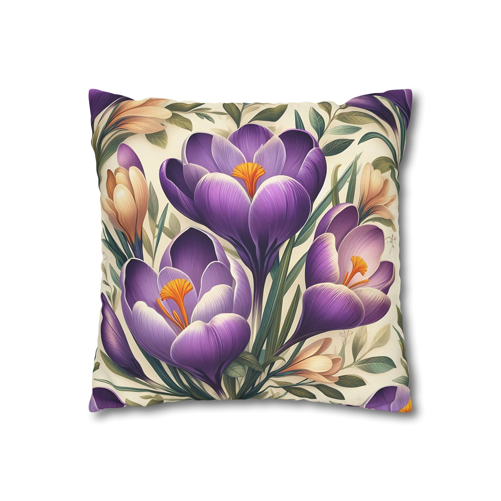 Purple Crocus Botanical Pillowcase