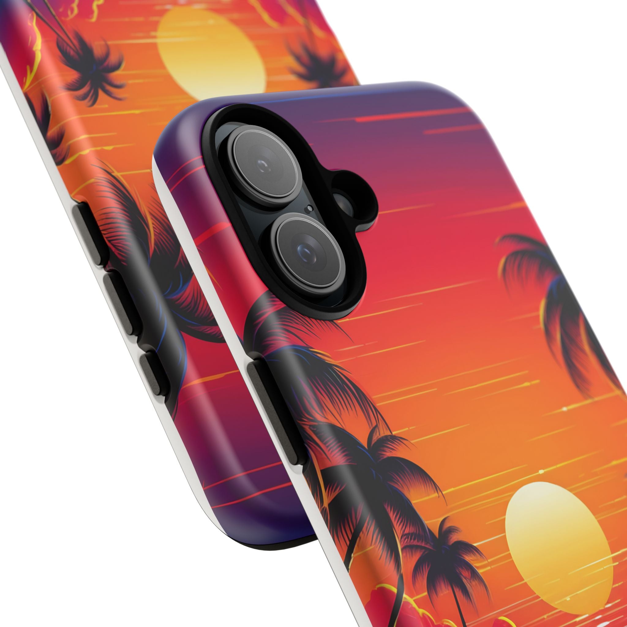 Sunset Palm Beach iPhone Case - Hexagon Stone