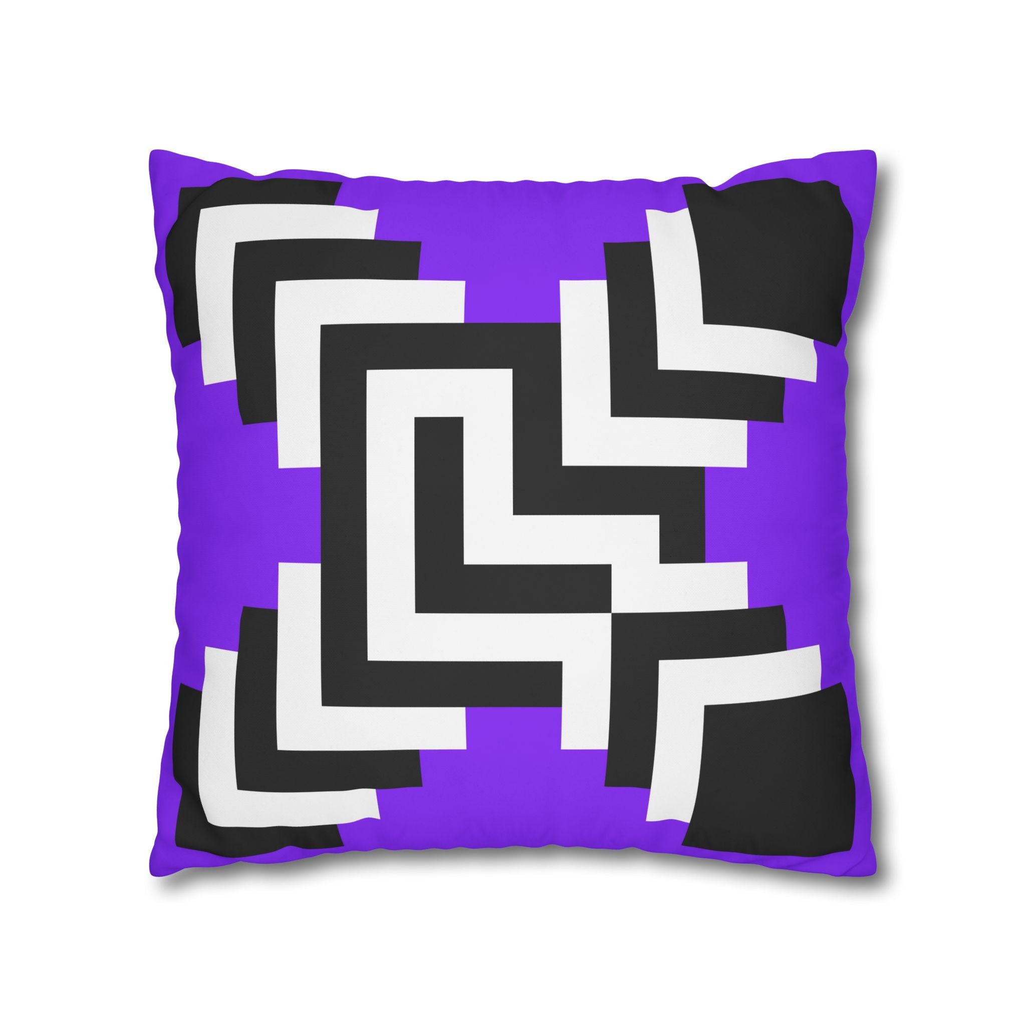 Purple Pixel Art Pillowcase - Abstract Design