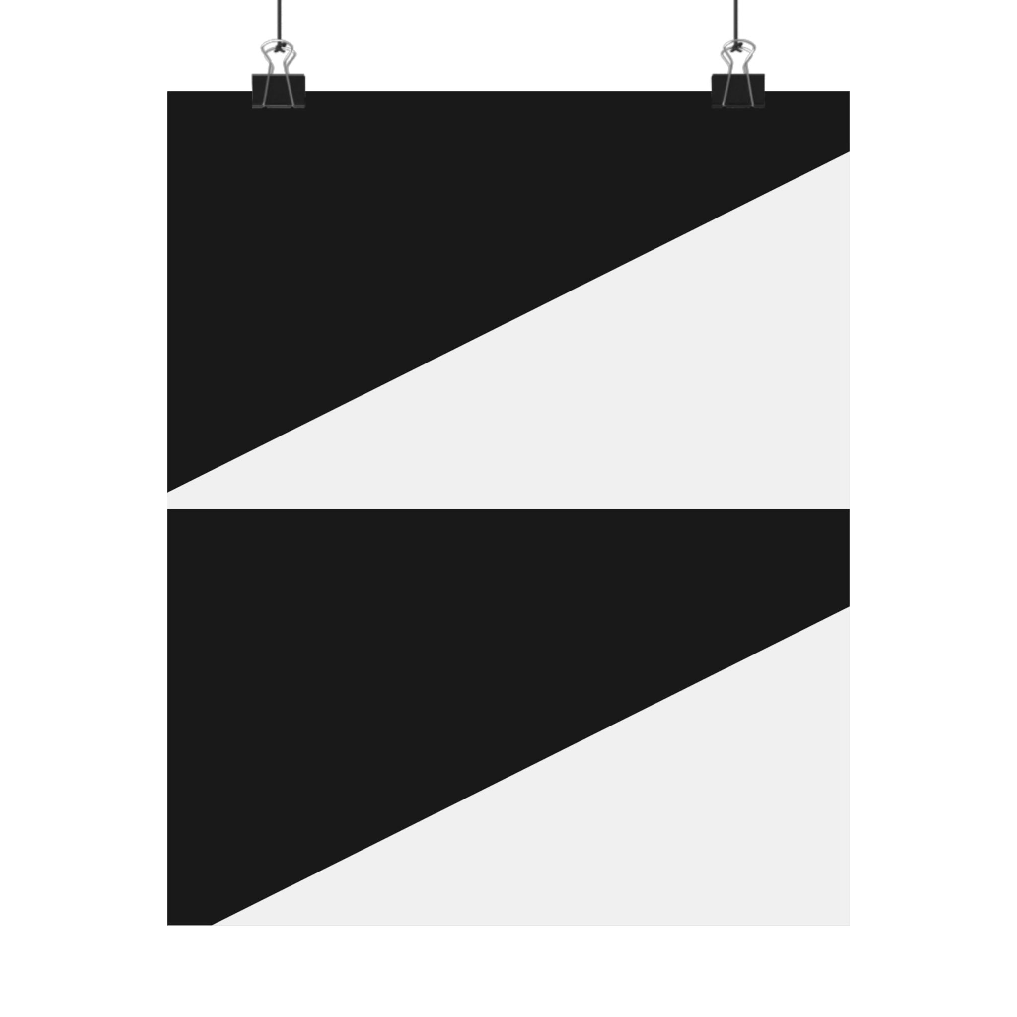 Geometric Black Triangle Wall Art Poster