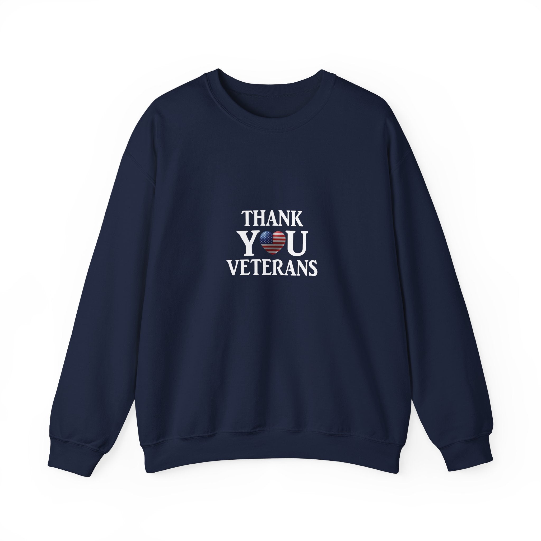 Thank You Veterans Flag Heart Sweatshirt