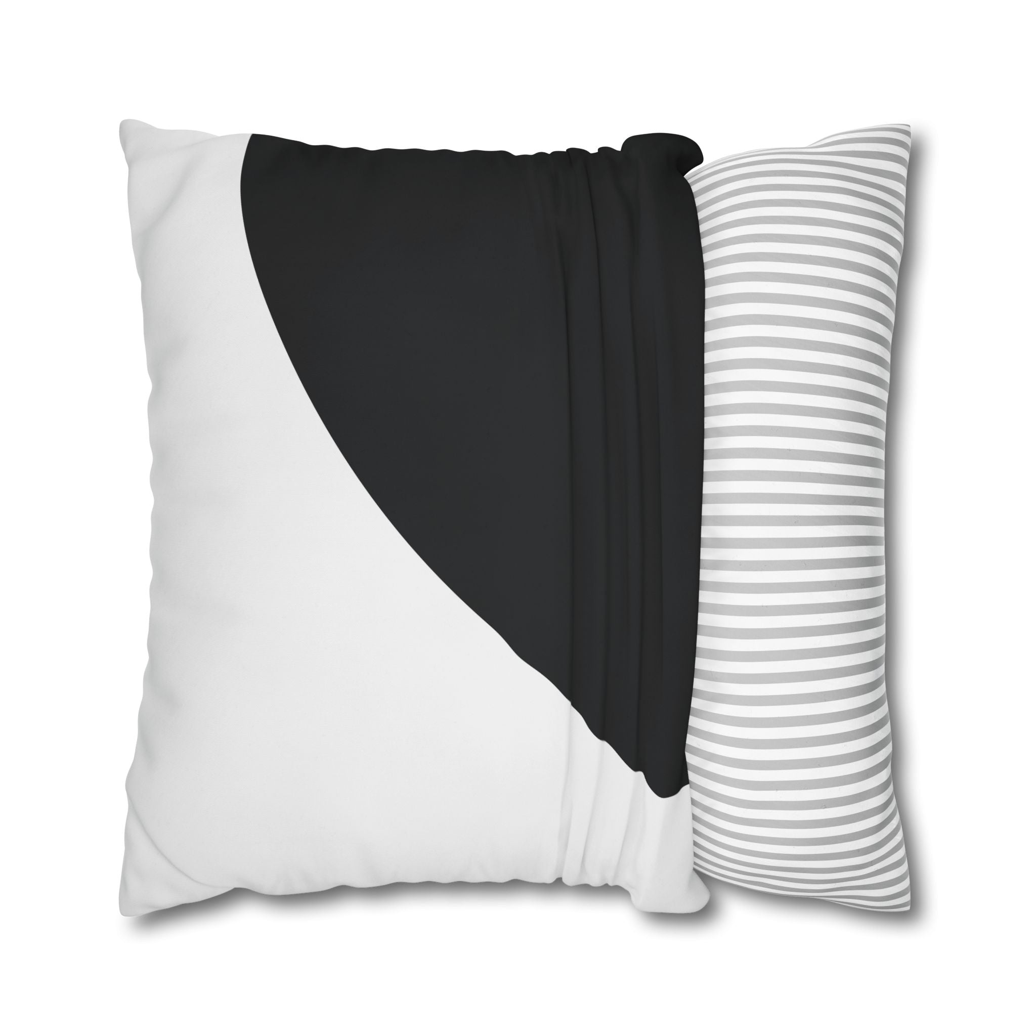 Minimalist Black & White Semi-Circle Pillowcase