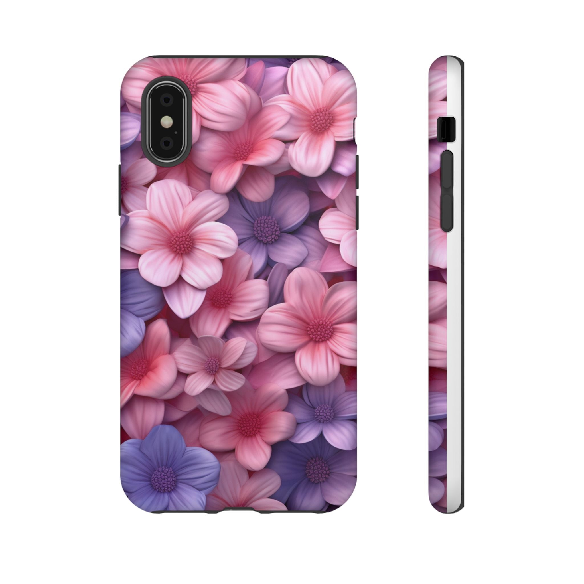 Floral Bloom Hexagon Stone iPhone Case