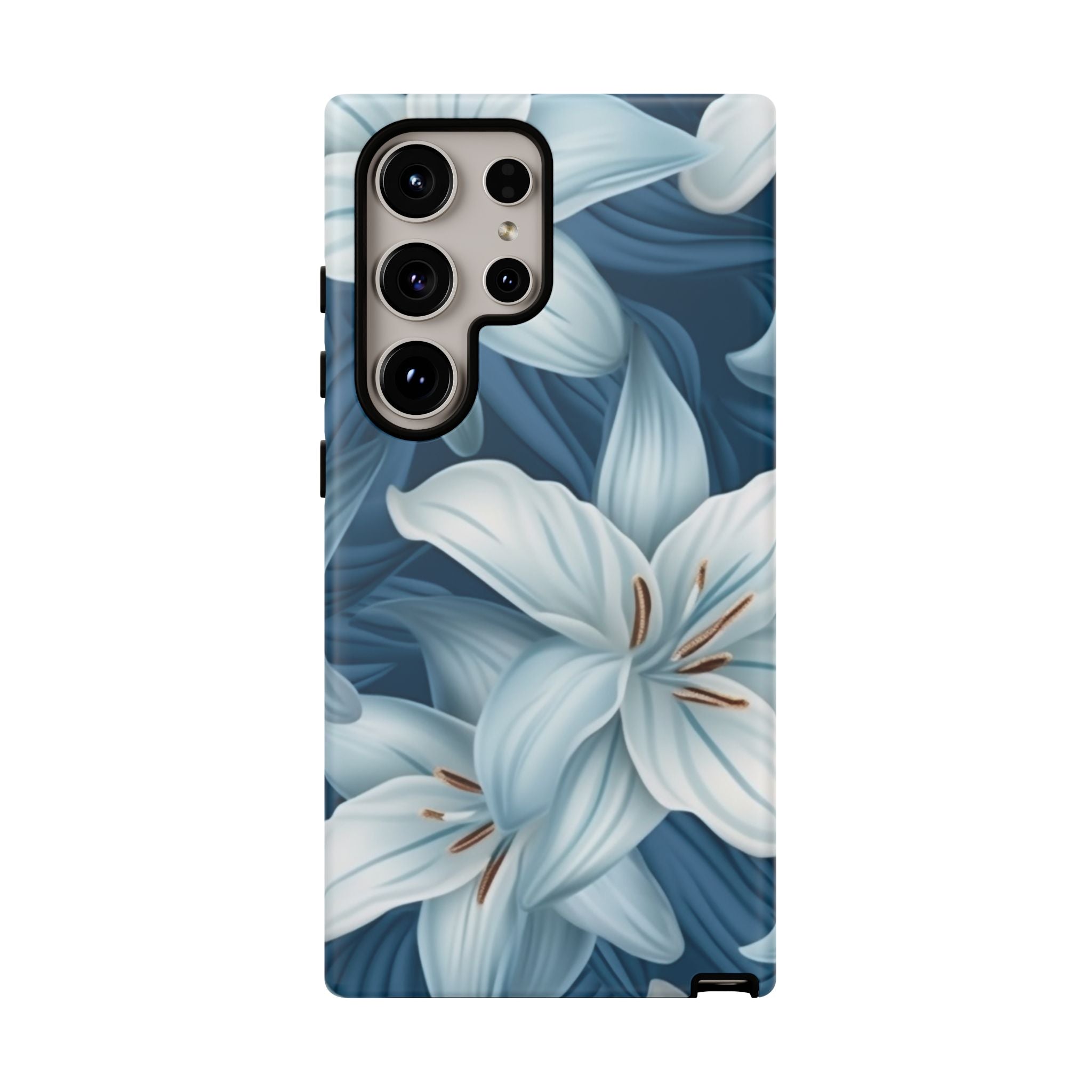 Pastel Blue Lily Samsung Phone Case