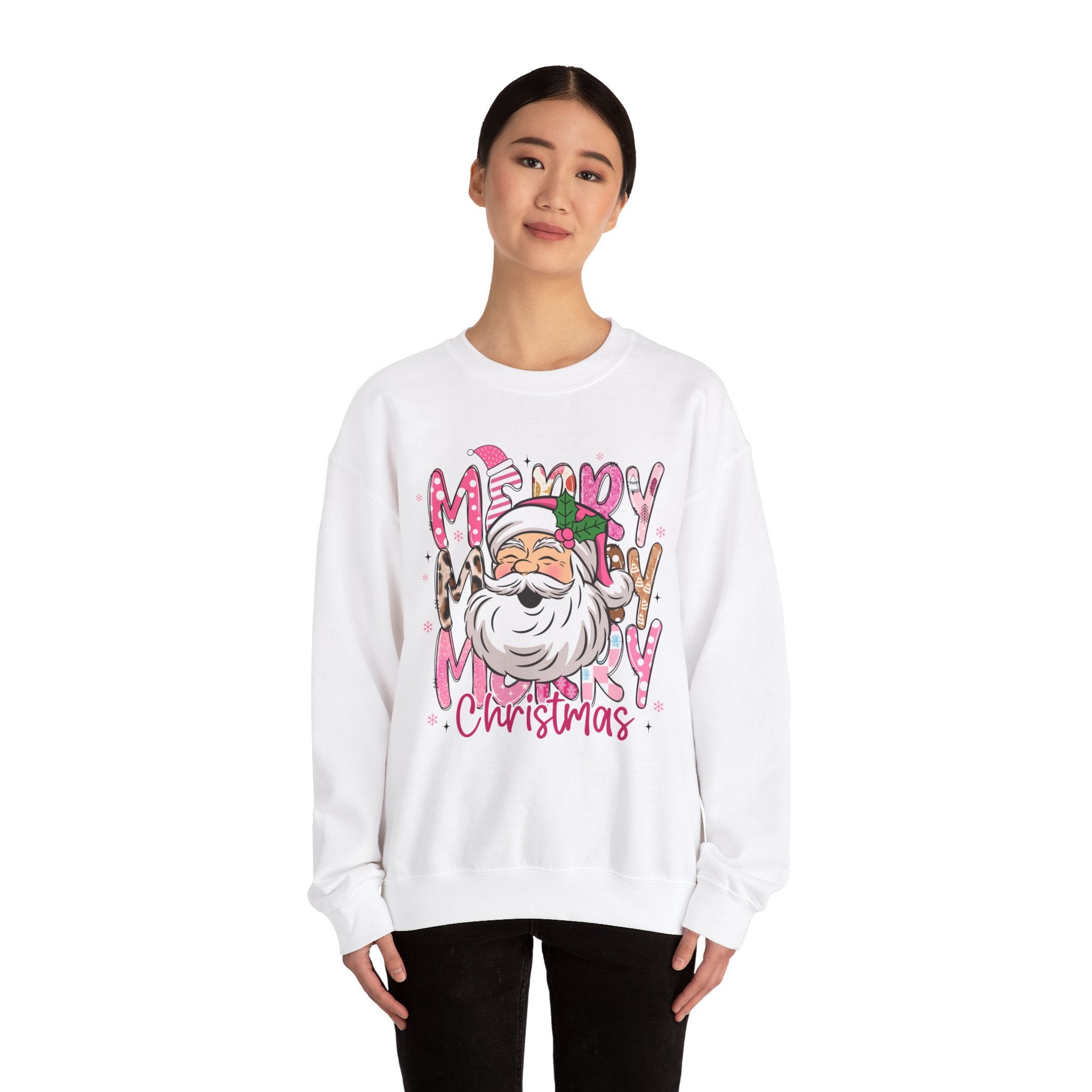 Pink Santa Christmas Sweatshirt