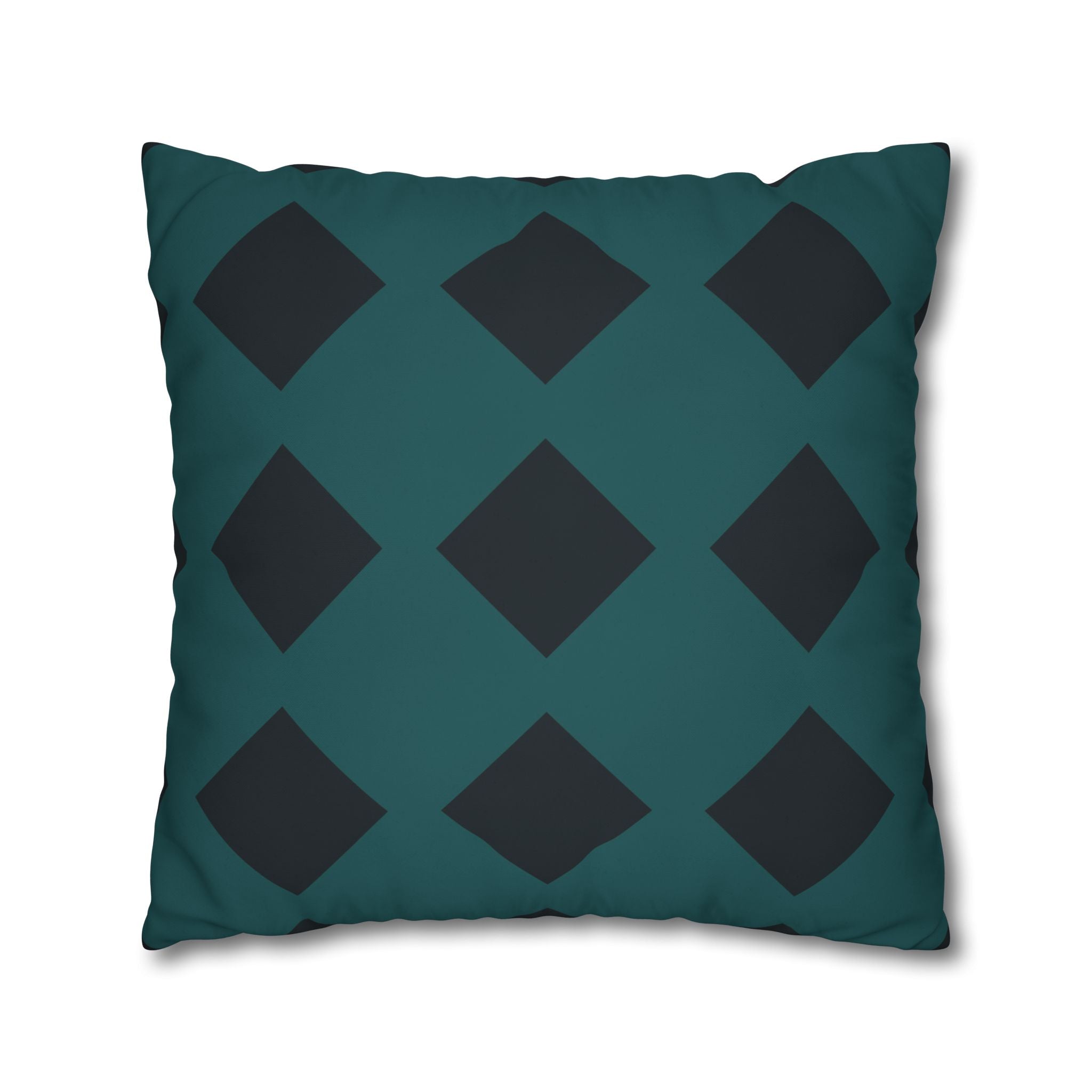 Teal Geometric Diamond Pillowcase