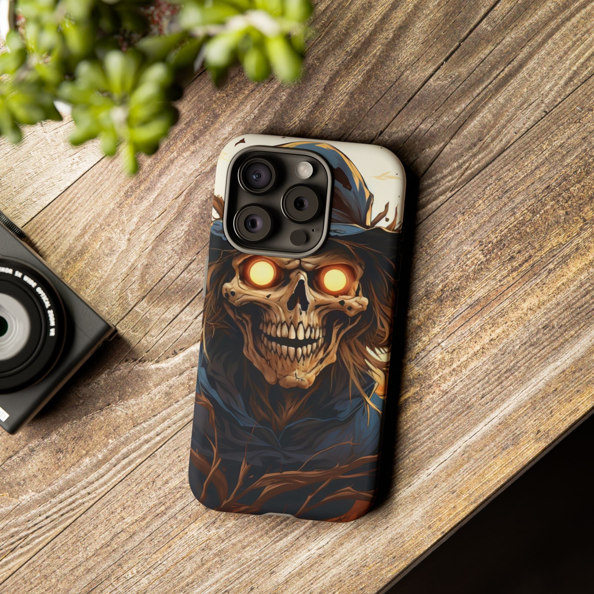 Eerie Scarecrow Hexagon Stone iPhone Case