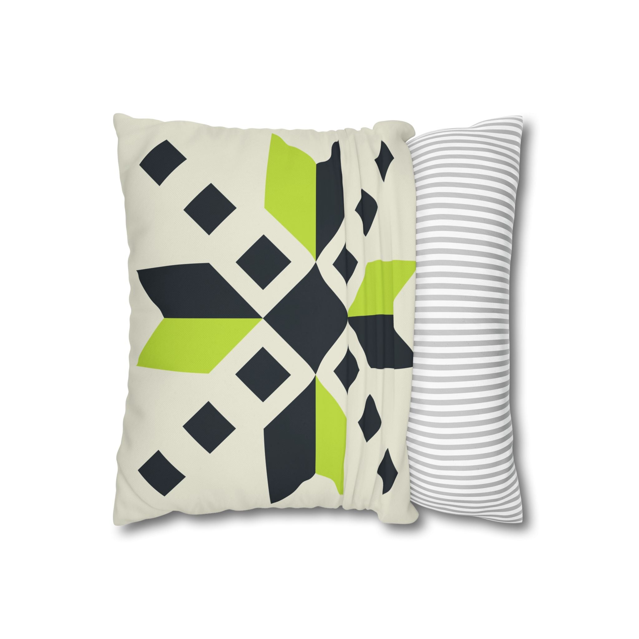 Geometric Teal & Green Pillowcase