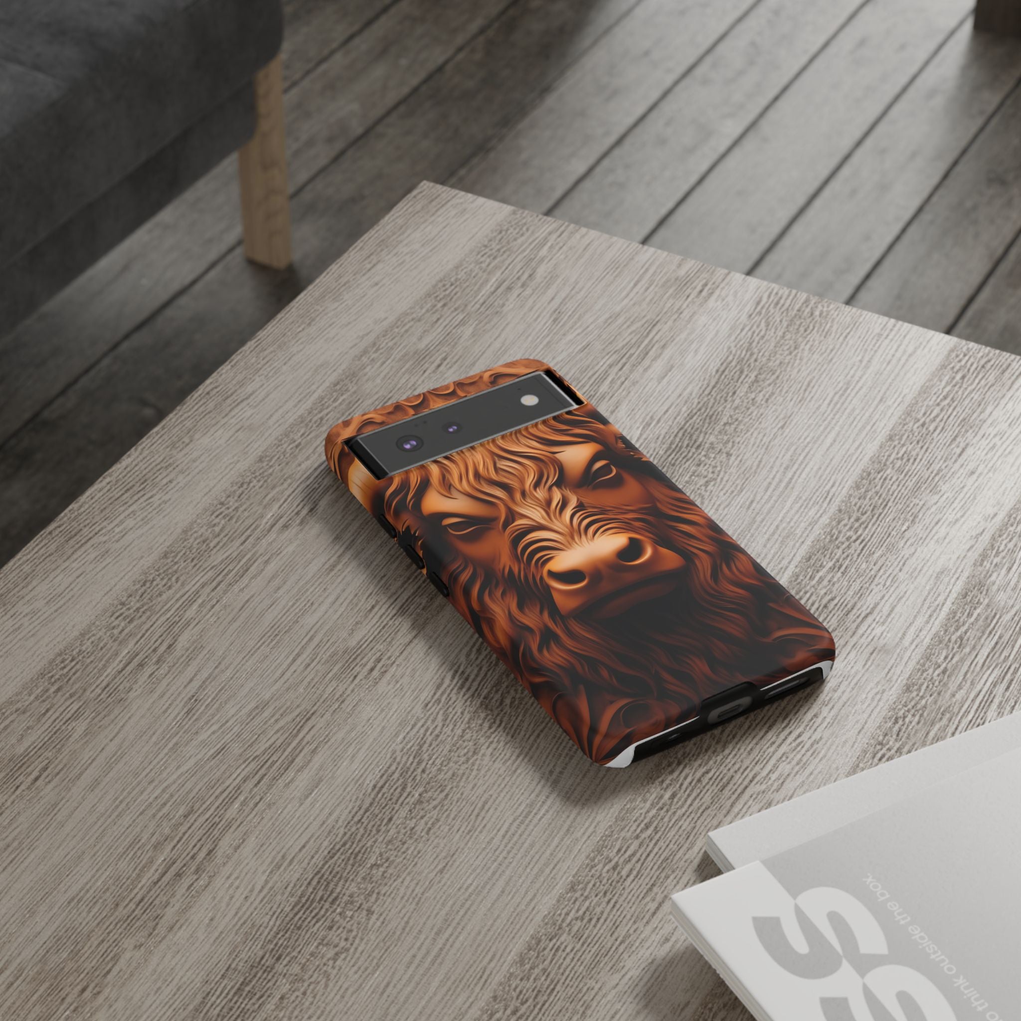 Intricate Bull Wood Carving Google Pixel Case (All Models)