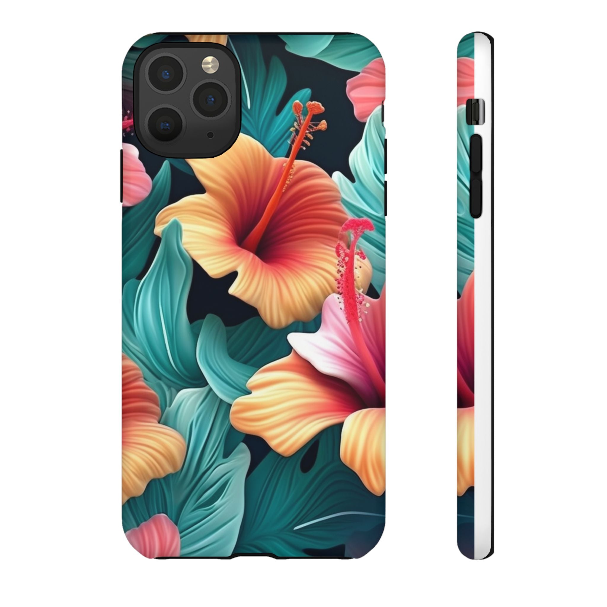 Tropical Hibiscus Hexagon iPhone Case