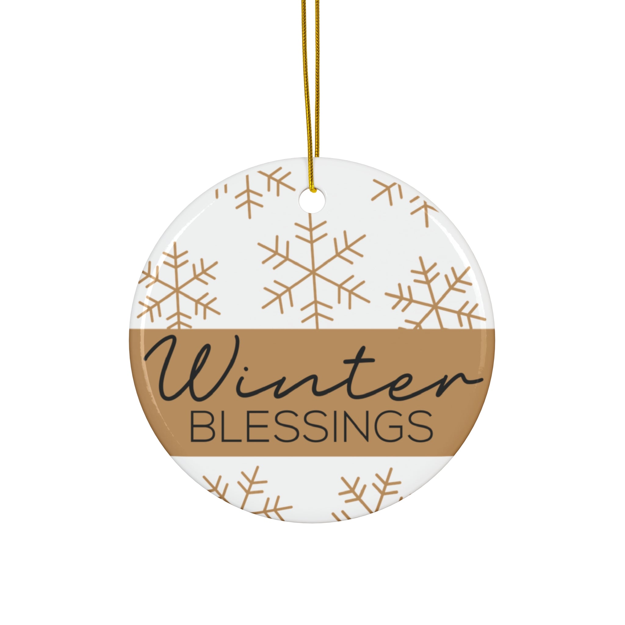 Winter Blessings Ceramic Ornament