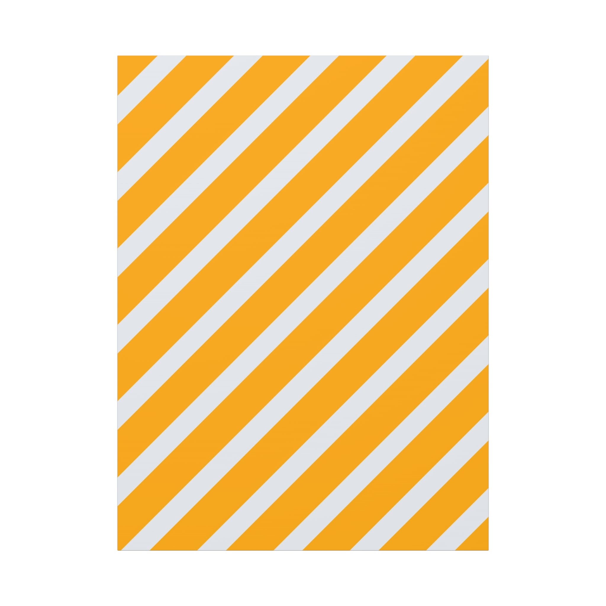 Orange & Gray Diagonal Stripe Canvas Art