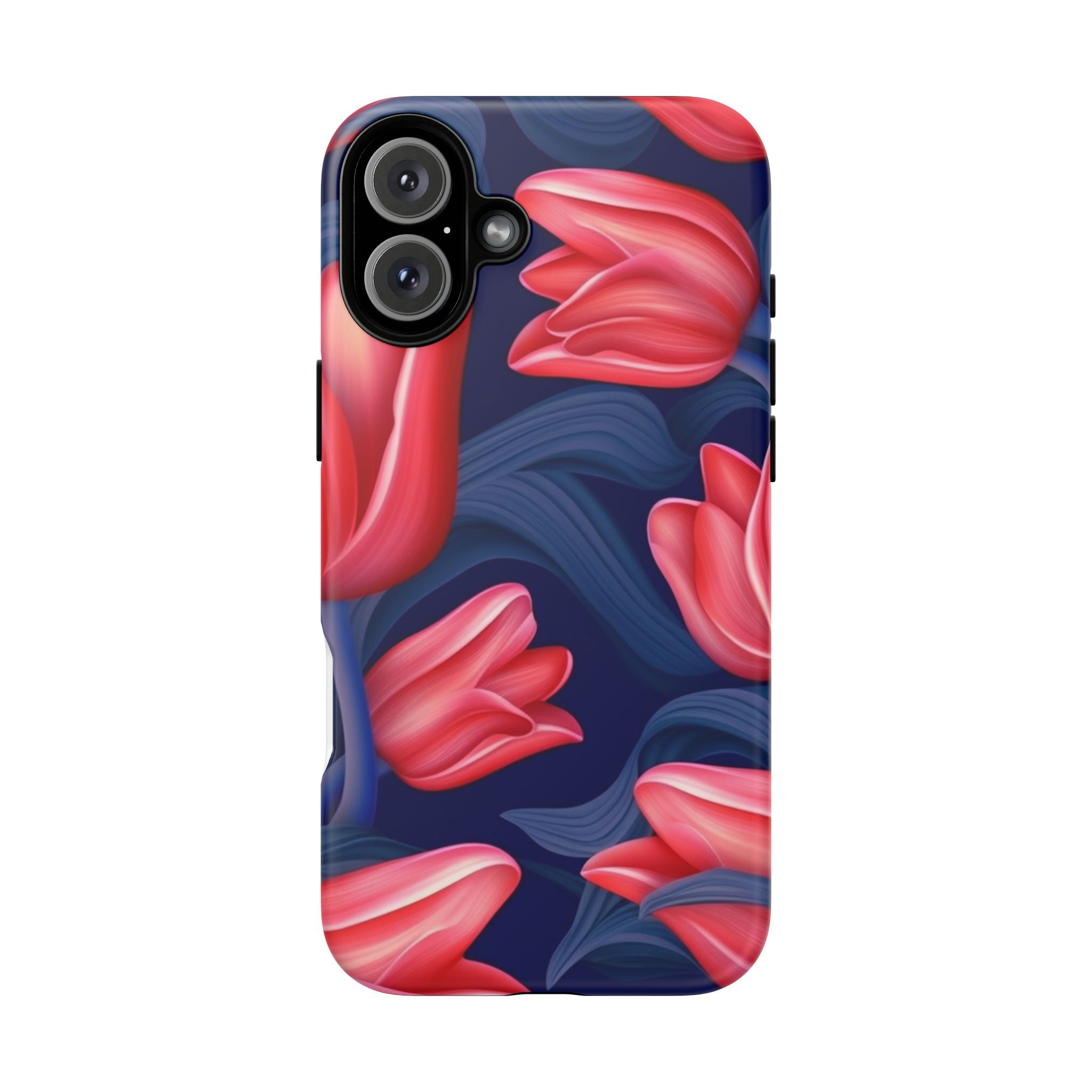 Red Tulip Hexagon iPhone Case - Rugged