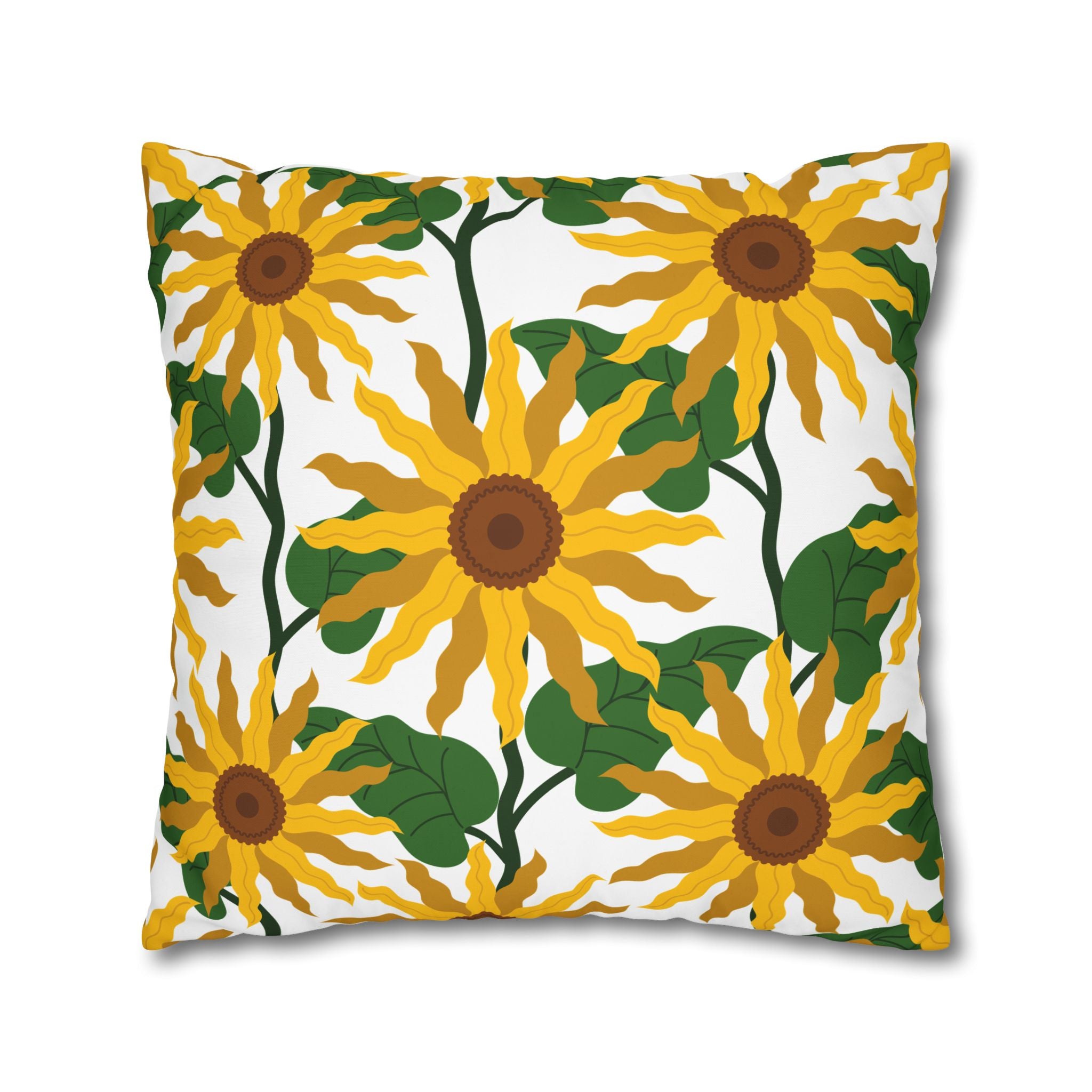 Bold Sunflower Pillowcase - Black & Gold