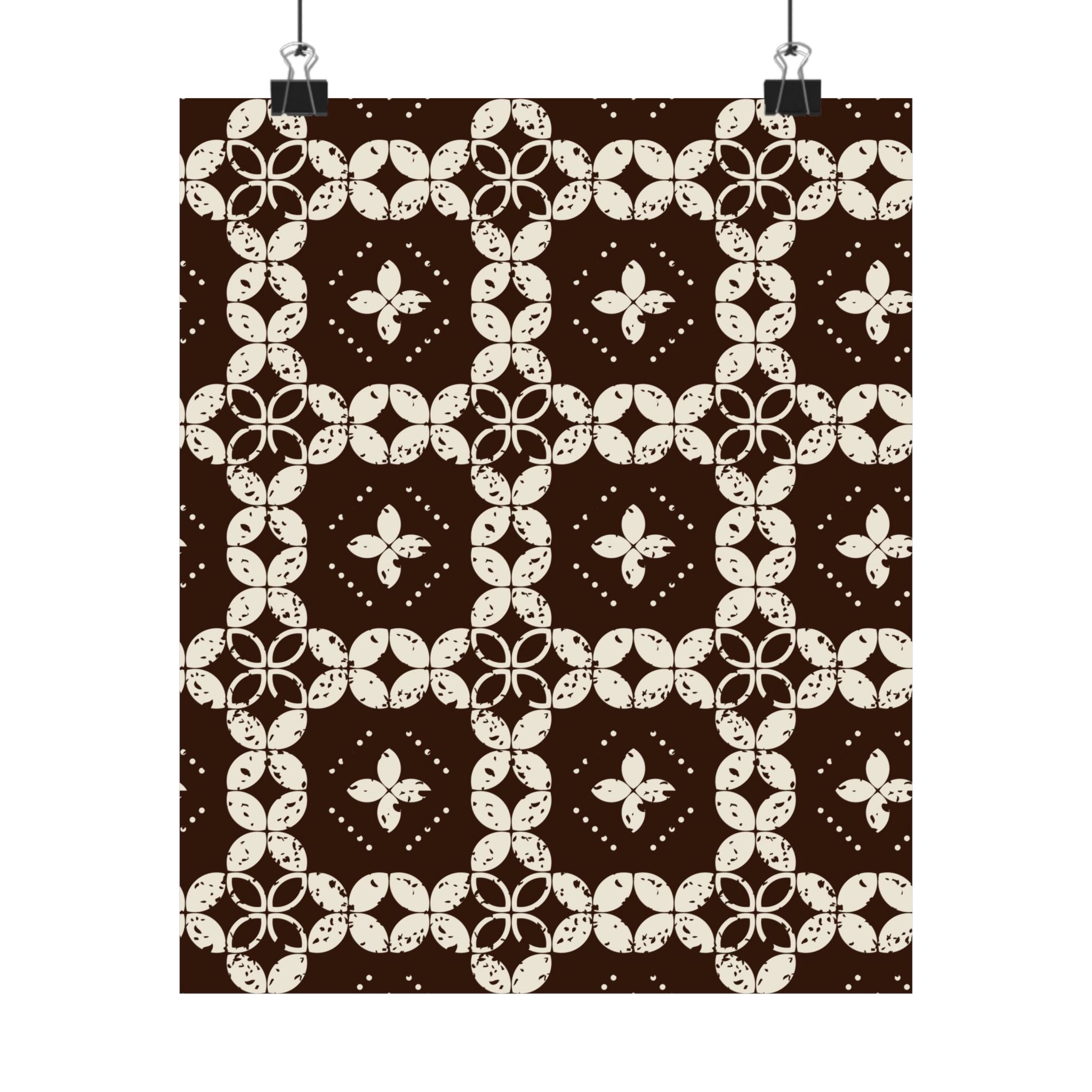 Rustic Geometric Floral Poster Art