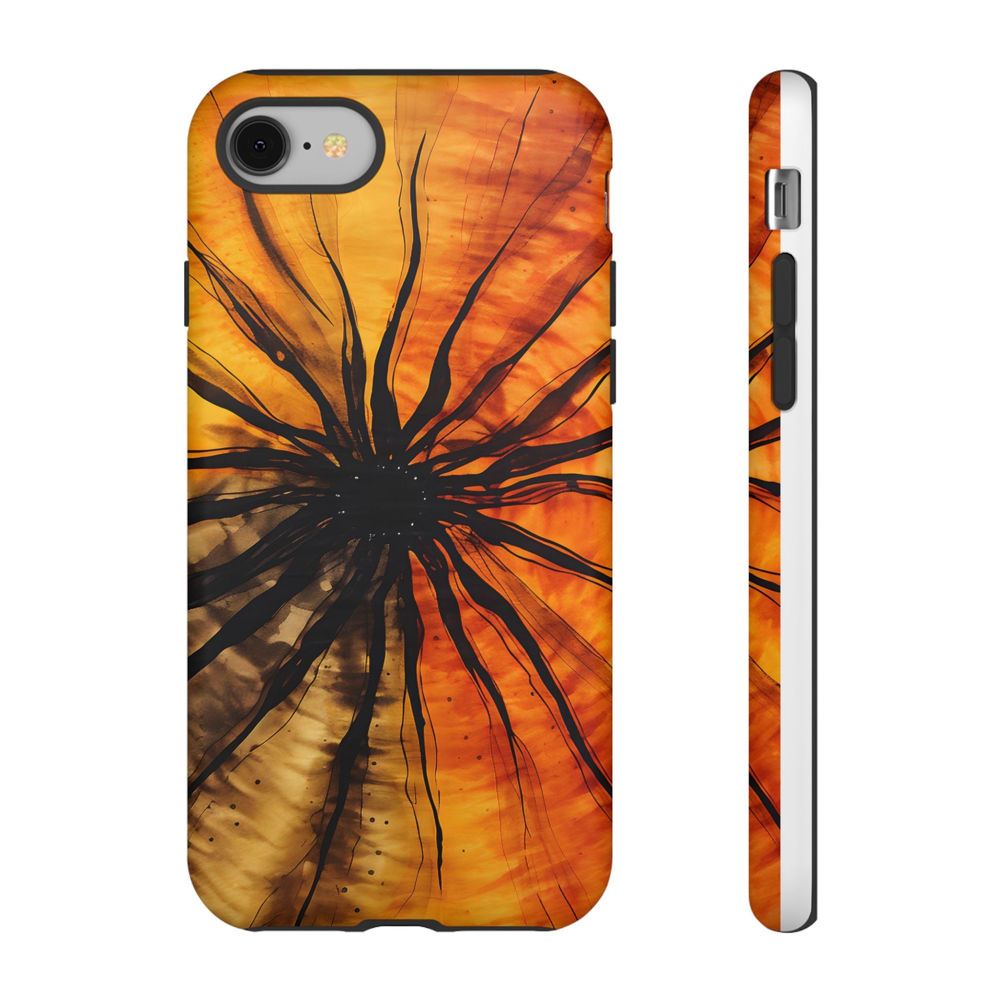 Fiery Sunburst Hexagon iPhone Case