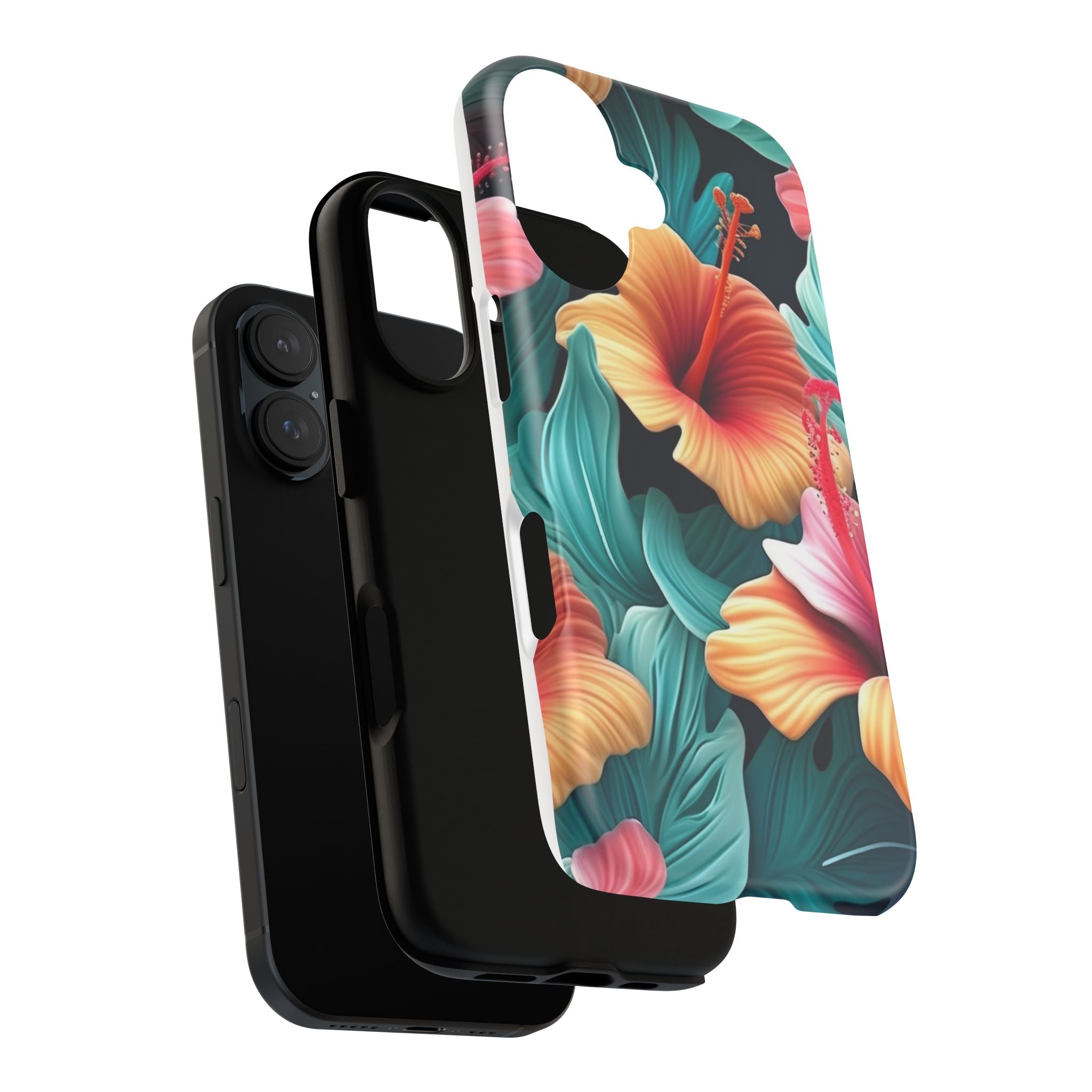 Tropical Hibiscus Hexagon iPhone Case