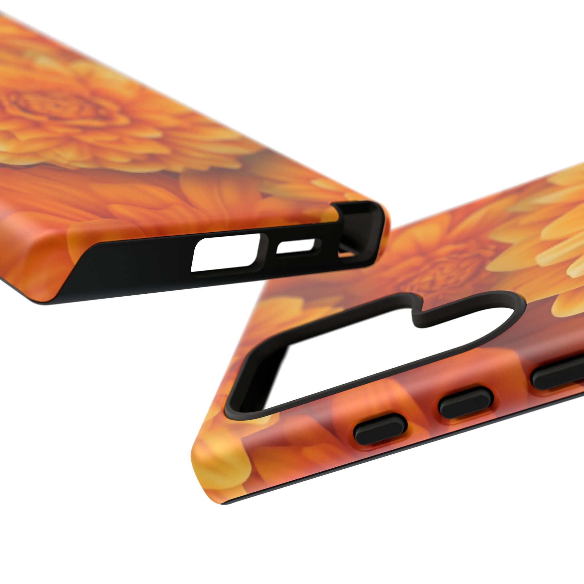 Orange Dahlia Bloom Samsung Case