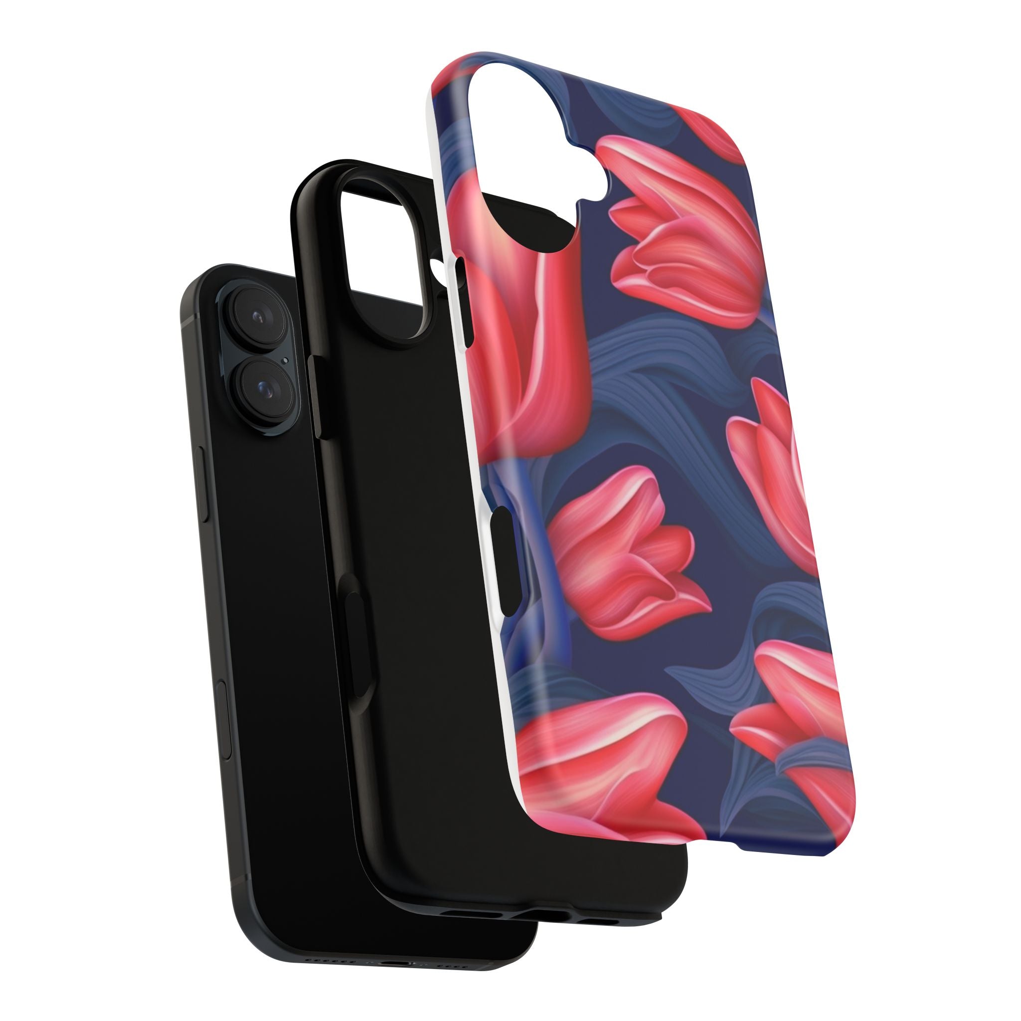 Red Tulip Hexagon iPhone Case - Rugged