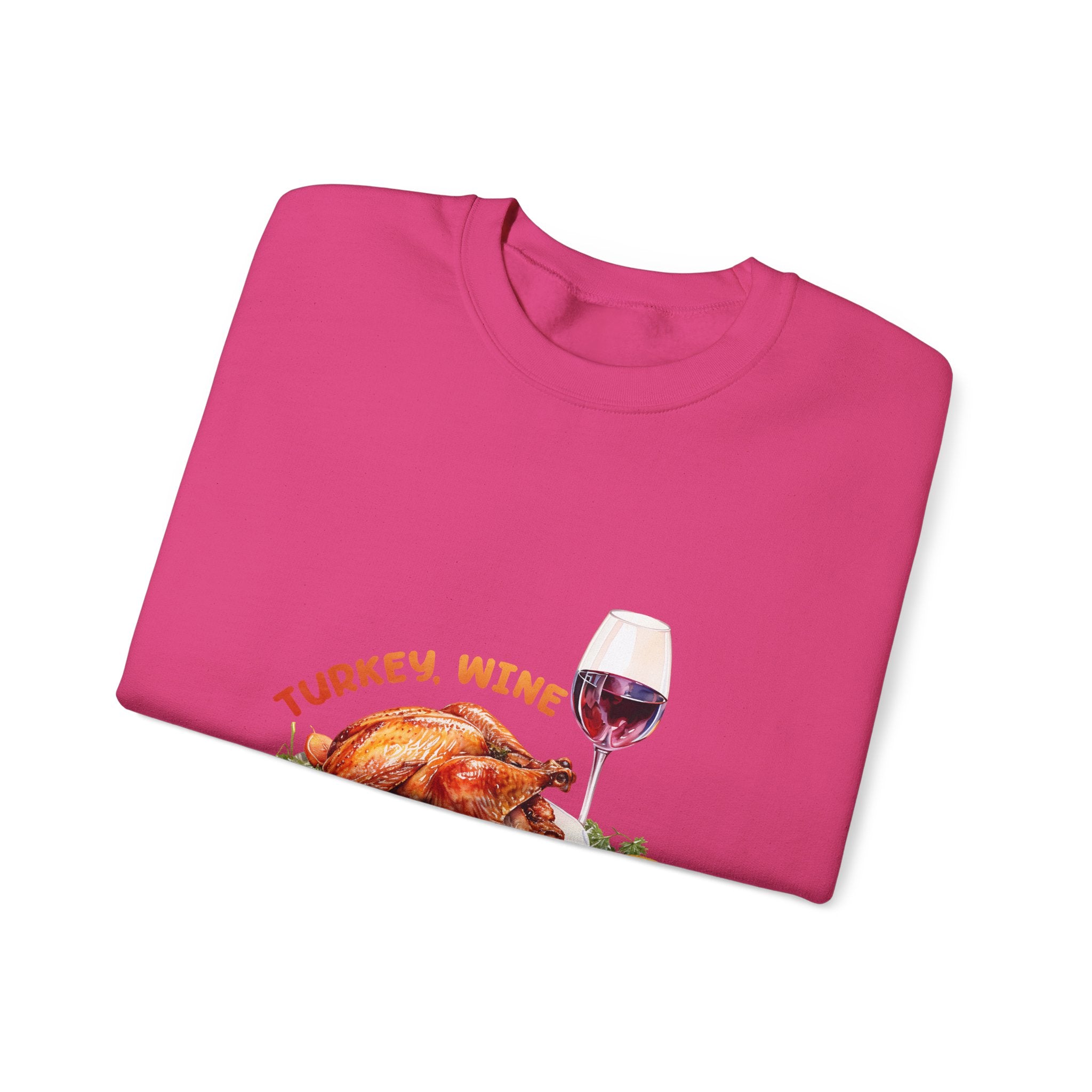 Thanksgiving Turkey Wine Sweatshirt