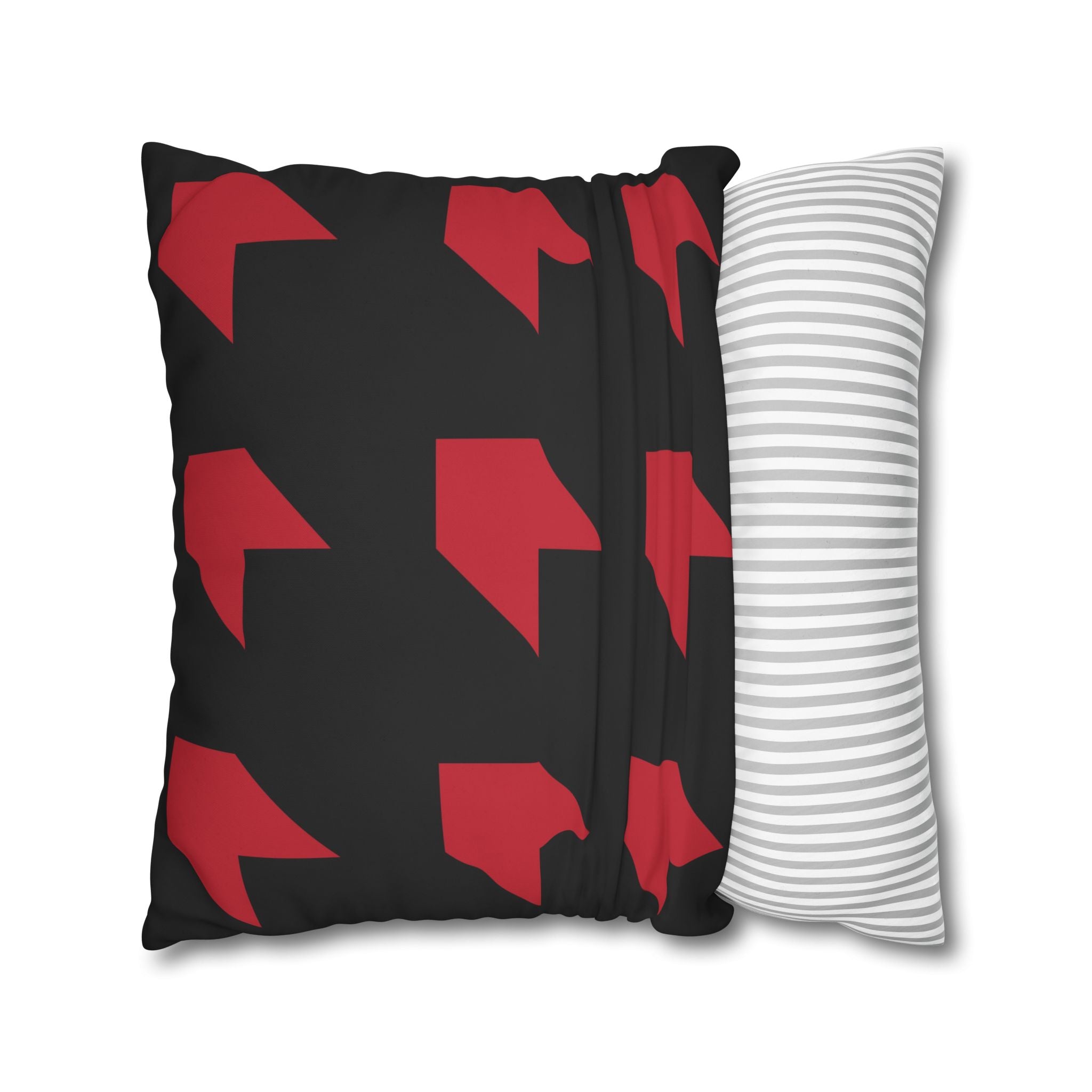 Geometric Arrow Red Pillowcase