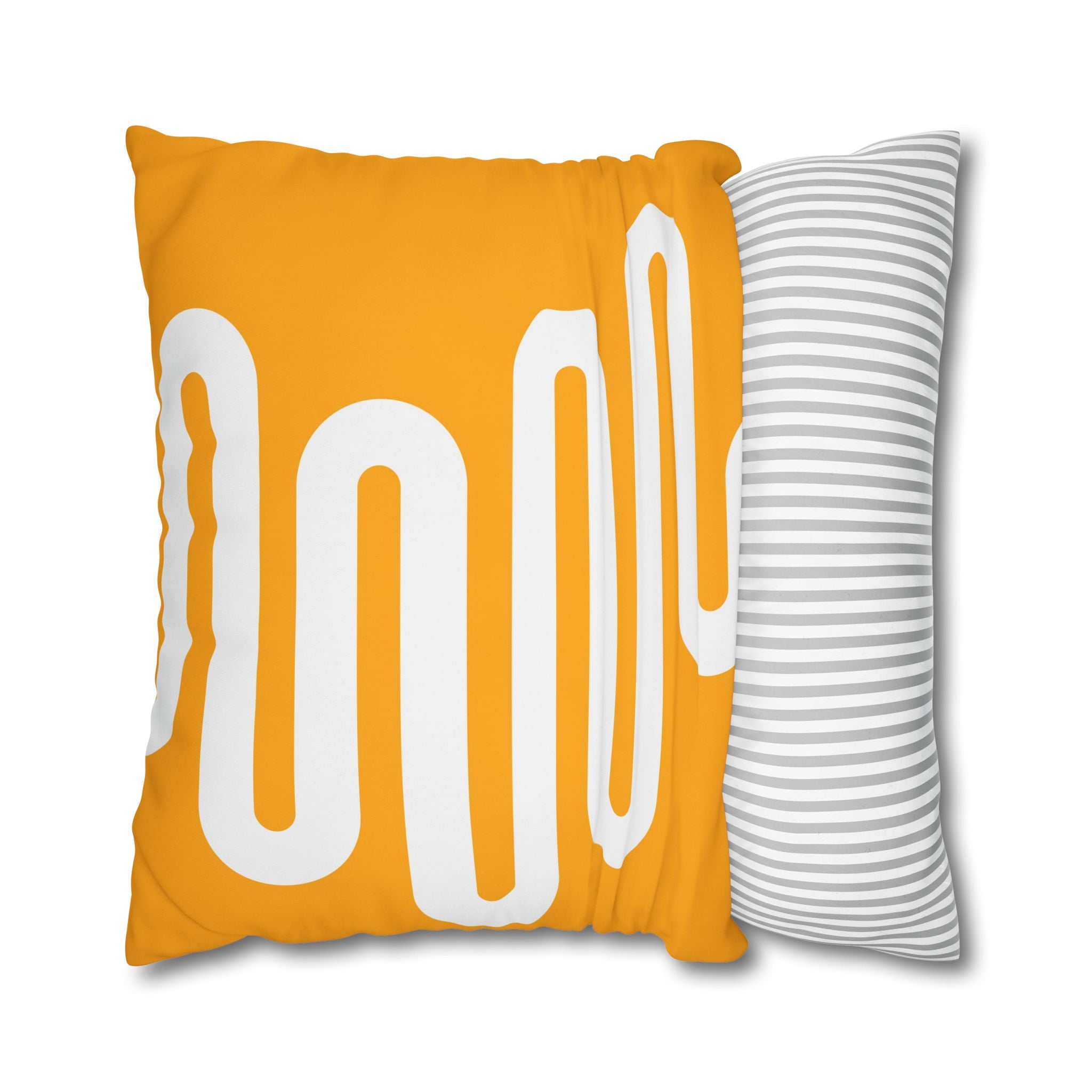 Golden Wave Pillowcase - Abstract Art