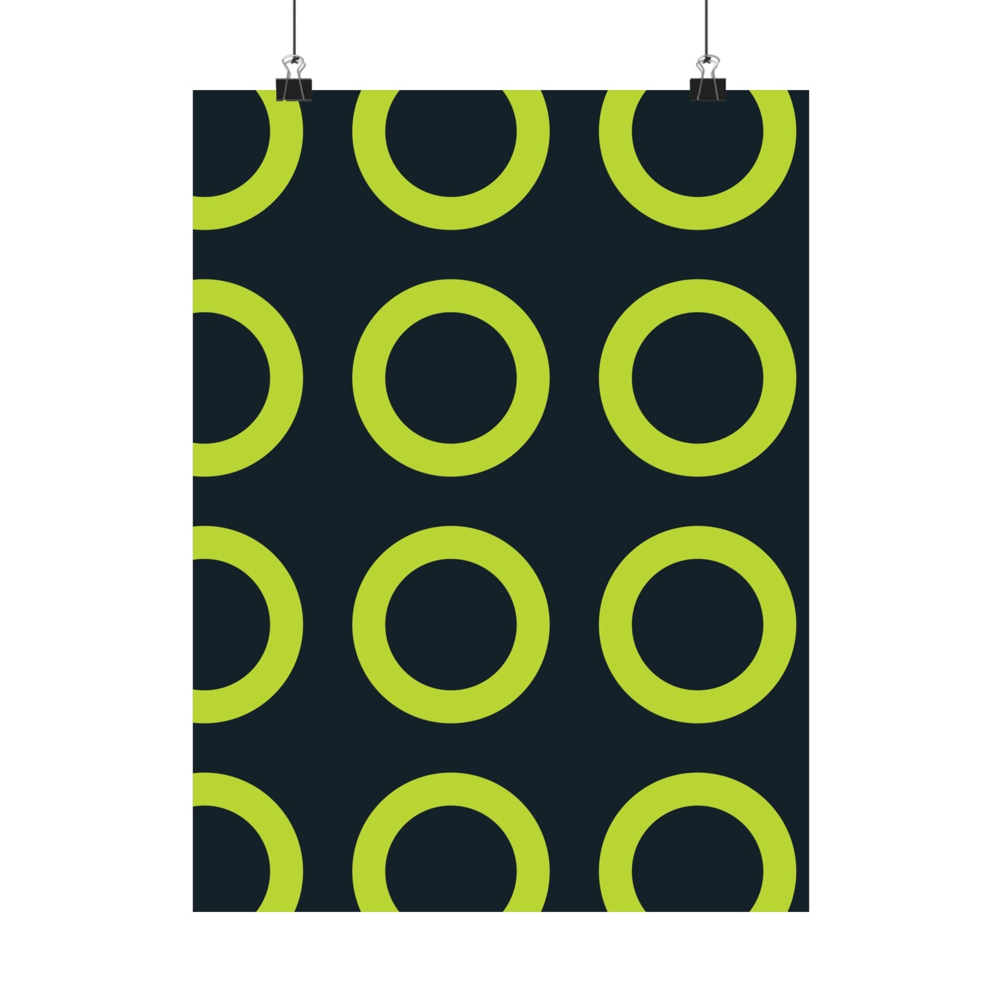 Lime Green Circle Teal Poster Art