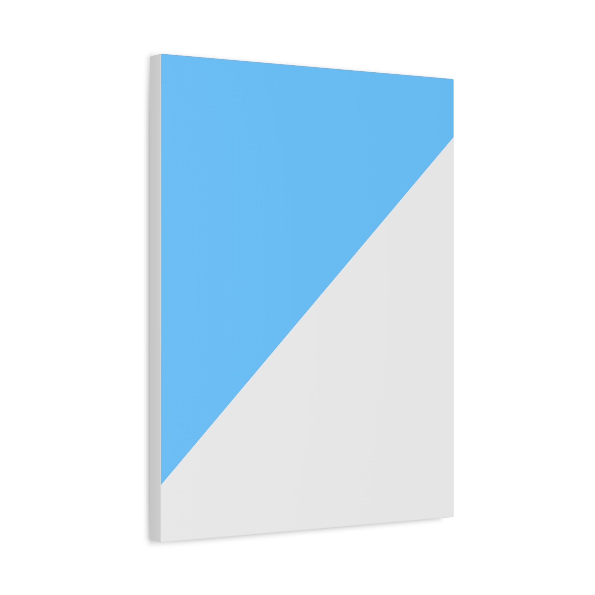 Abstract Blue & Gray Diagonal Canvas Art