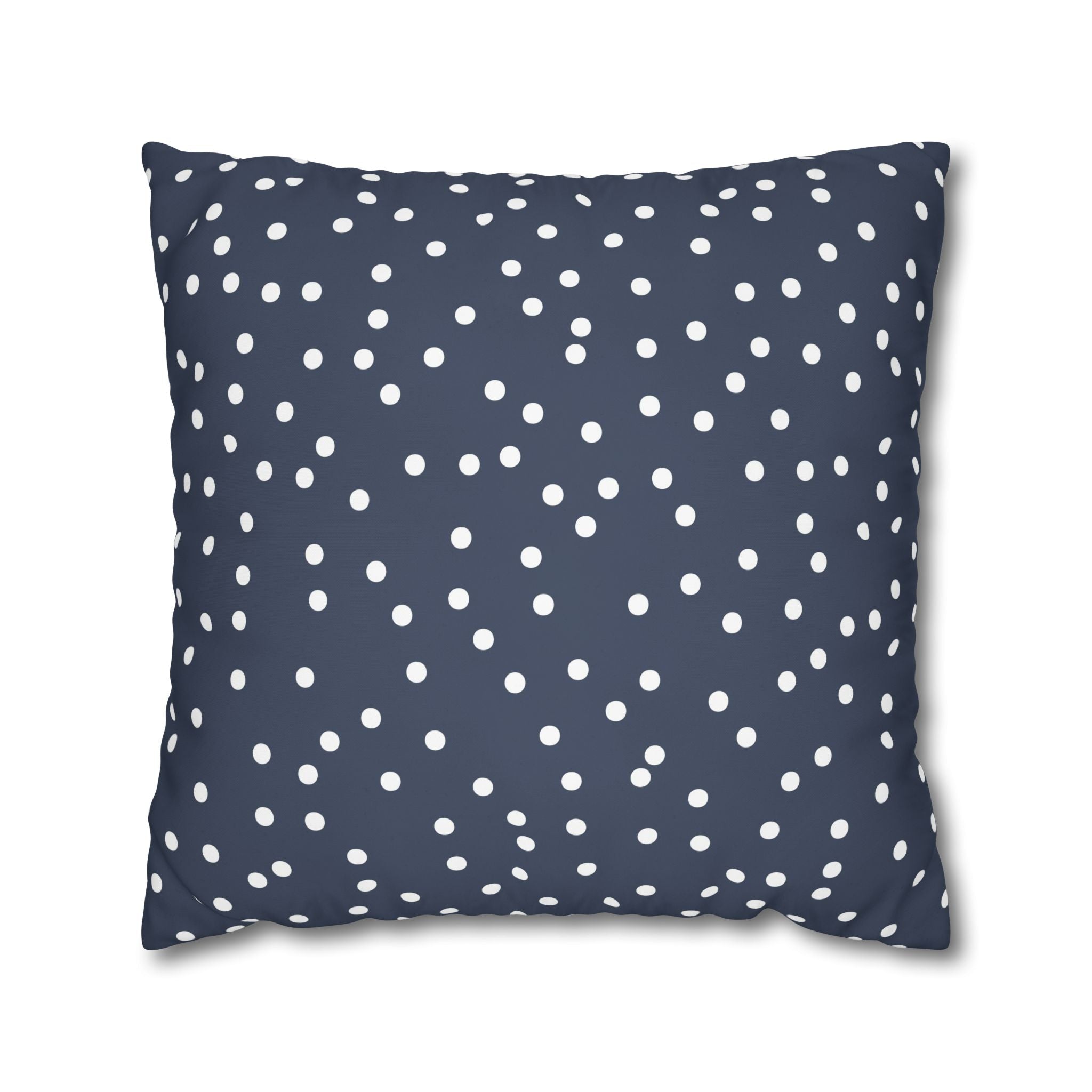 Navy Blue Polka Dot Pillowcase