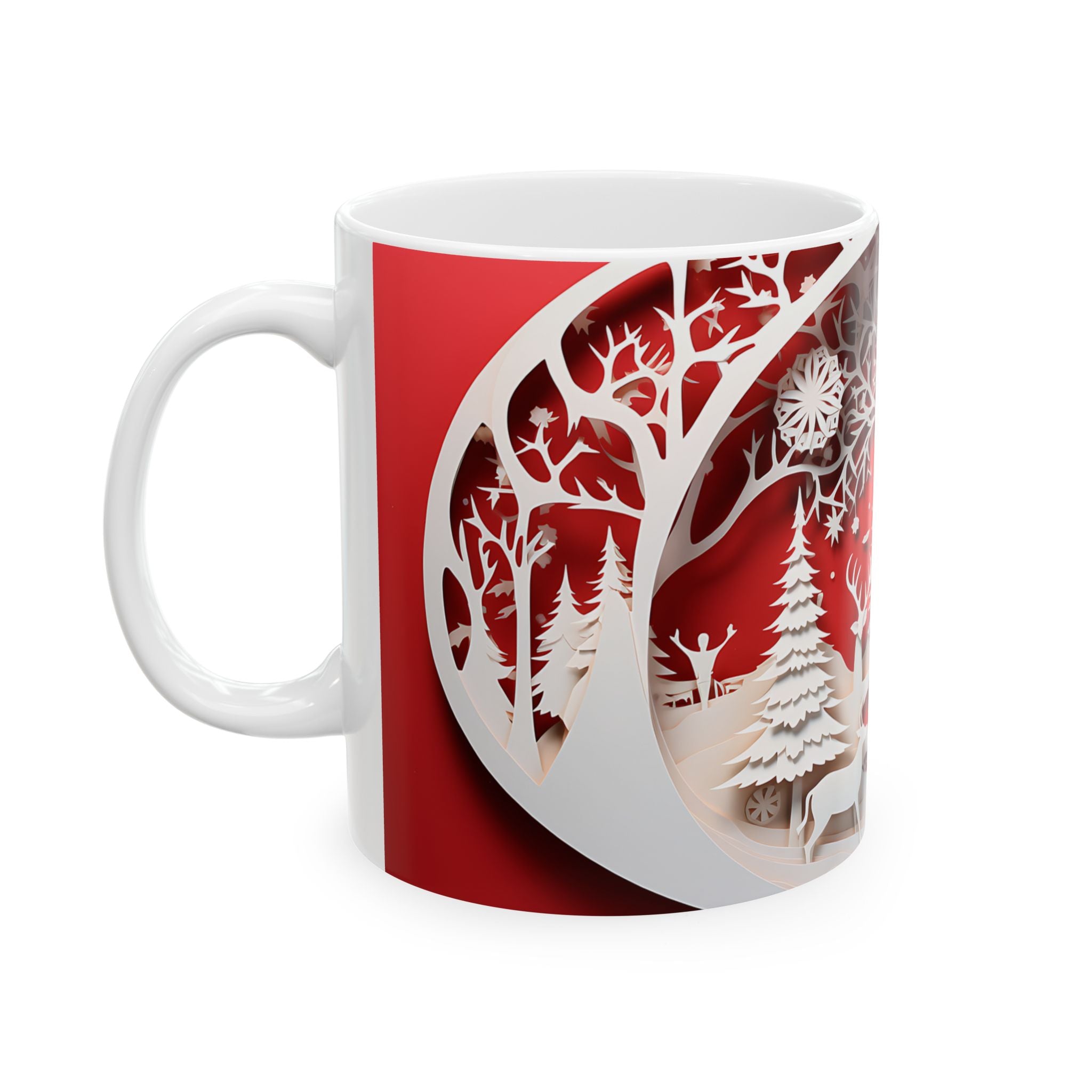 Winter Forest Papercut Mug