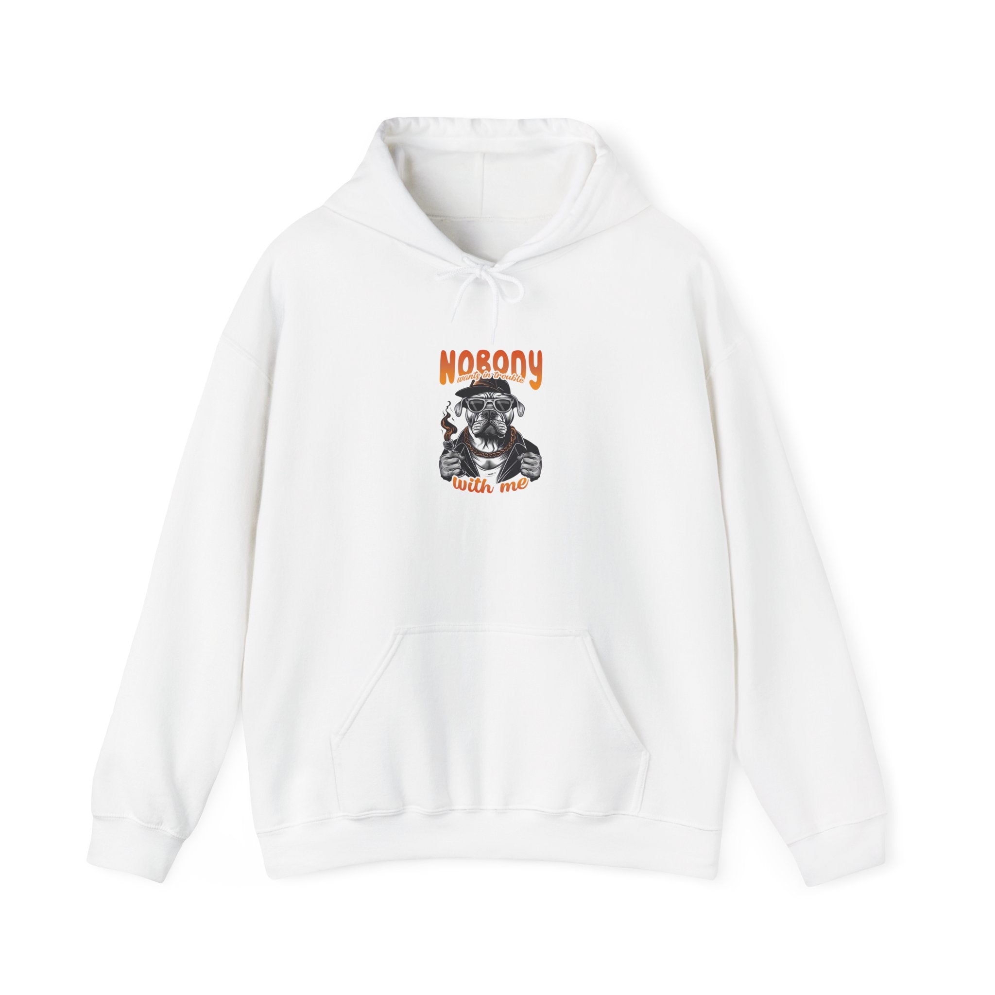 Gangster Bulldog Hoodie - No Trouble