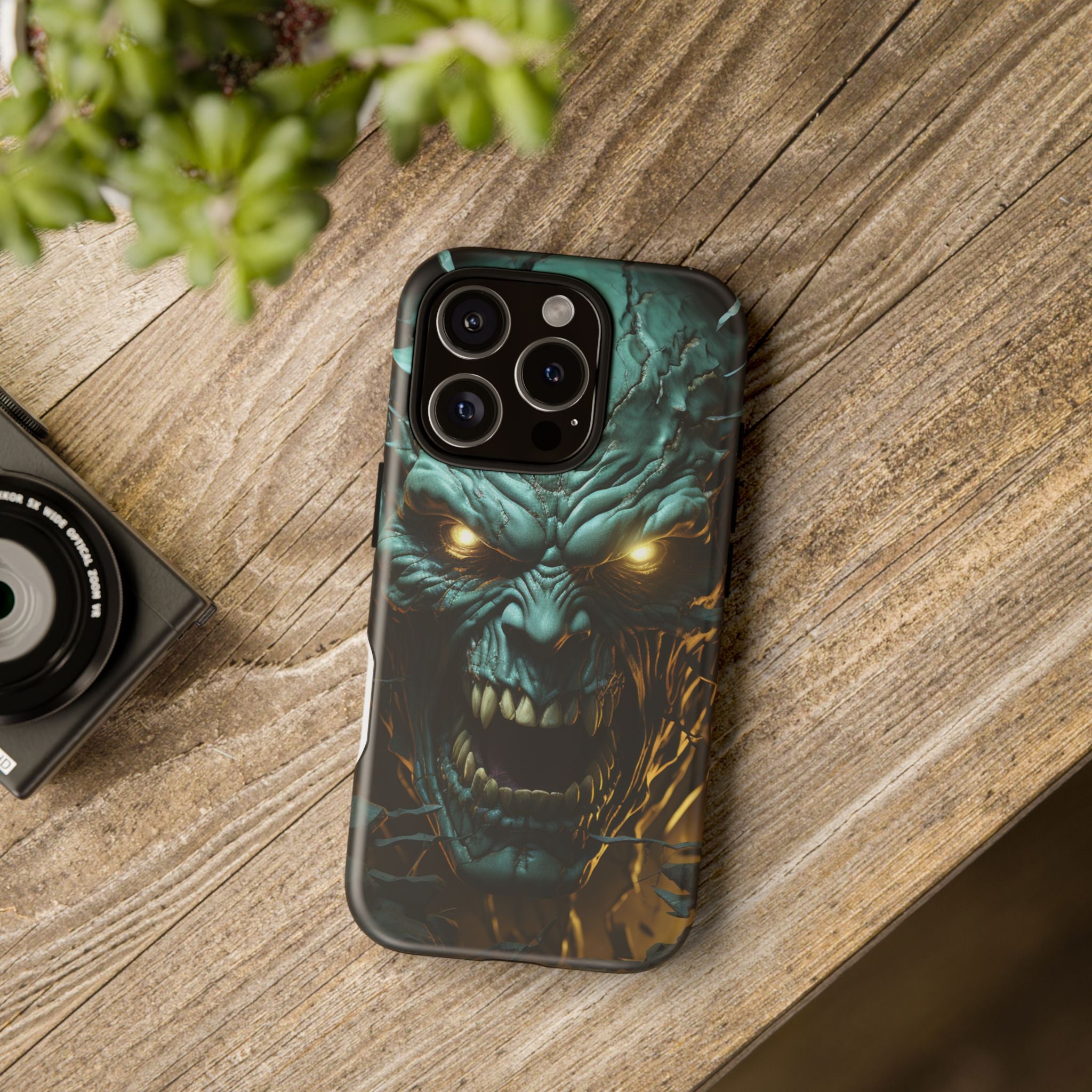 Monstrous Roar Hexagon Stone iPhone Case