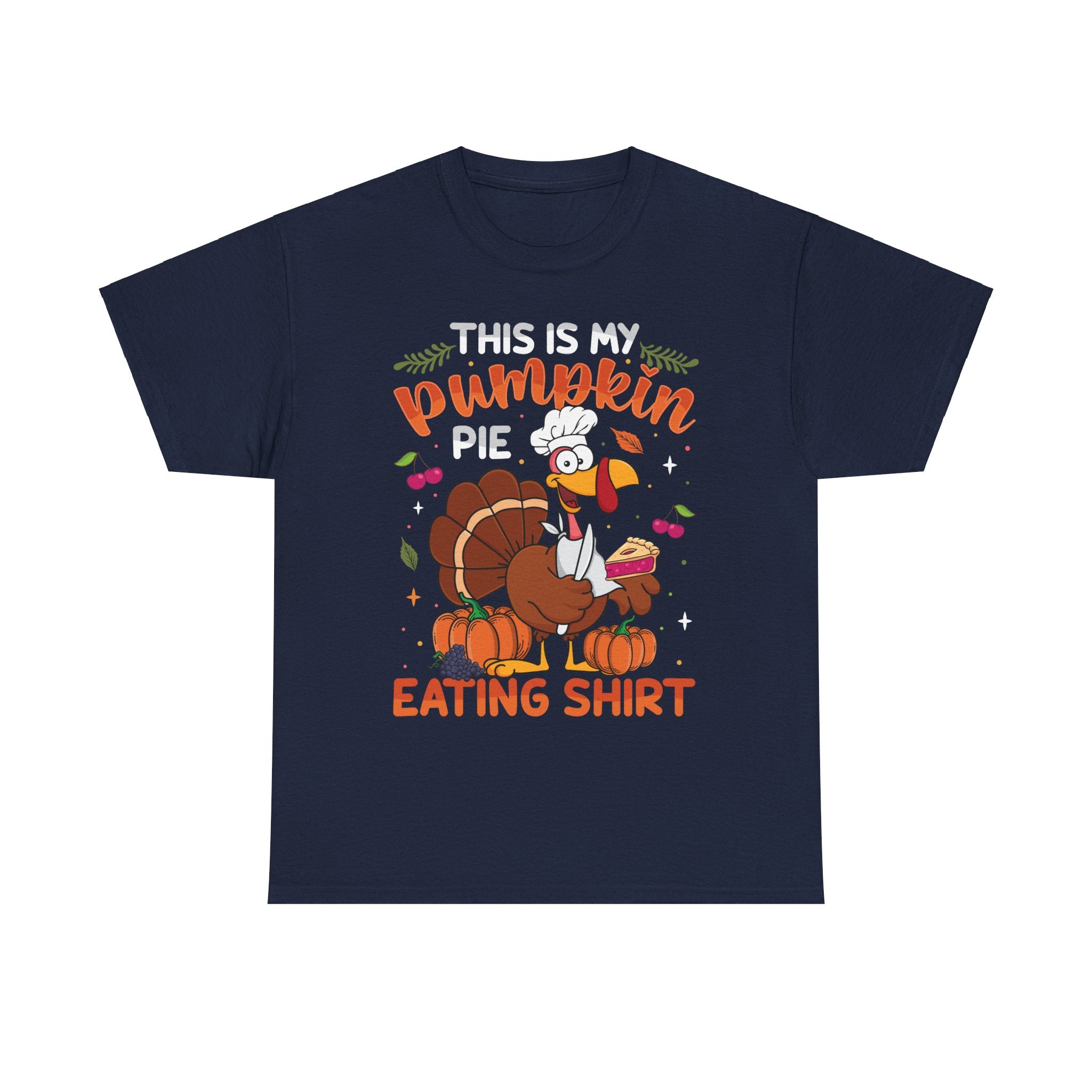 Turkey Chef Pumpkin Pie Thanksgiving T-Shirt