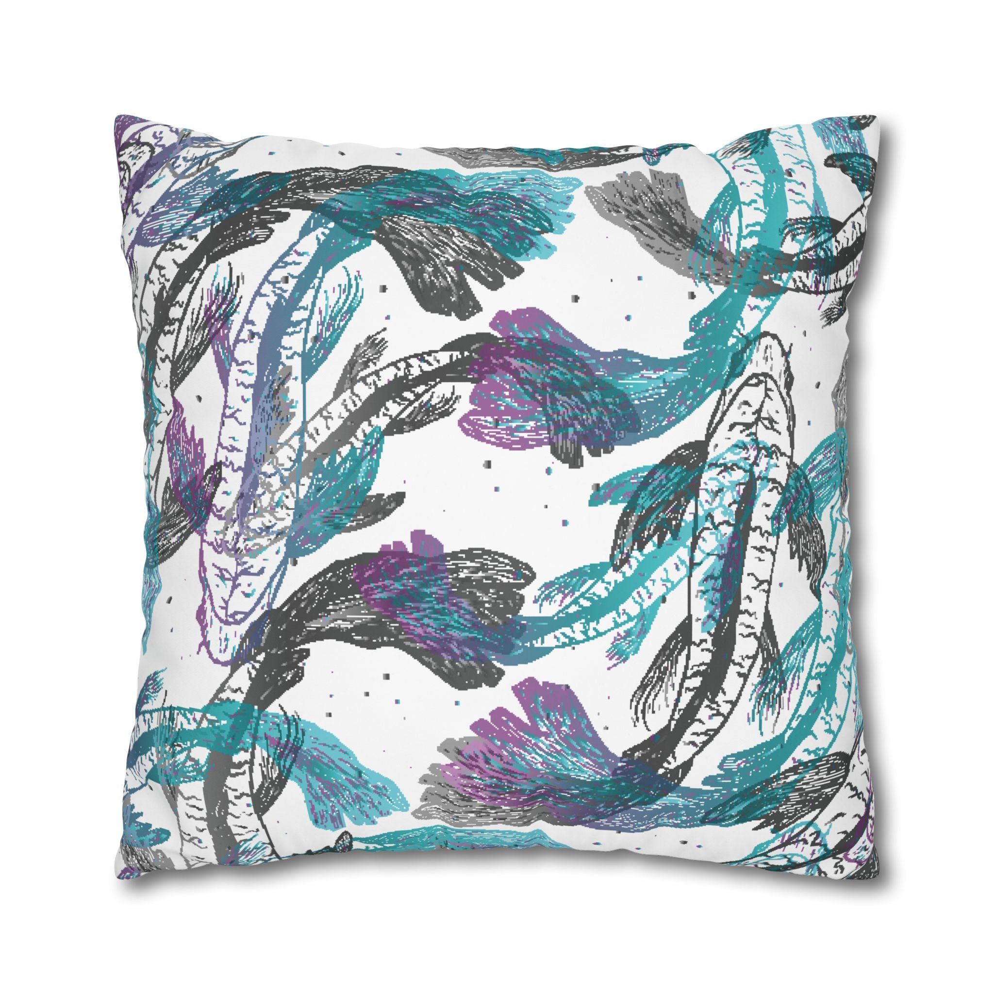 Koi Fish Pillowcase - Teal & Purple