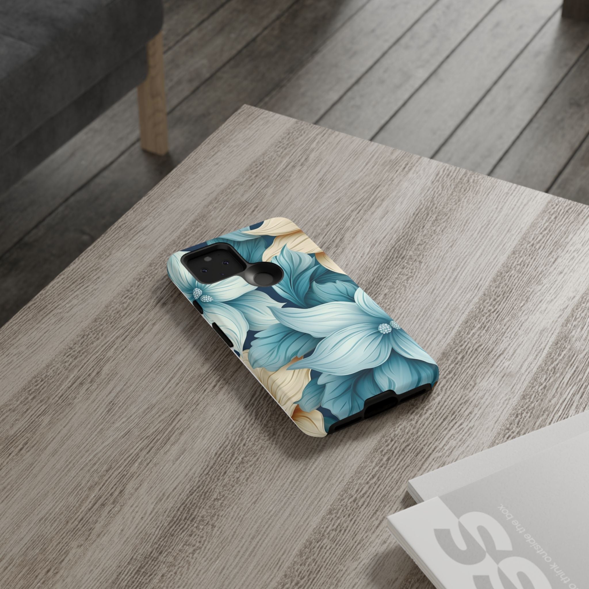 Teal Floral Google Pixel Case (All Models) - Elegant Design