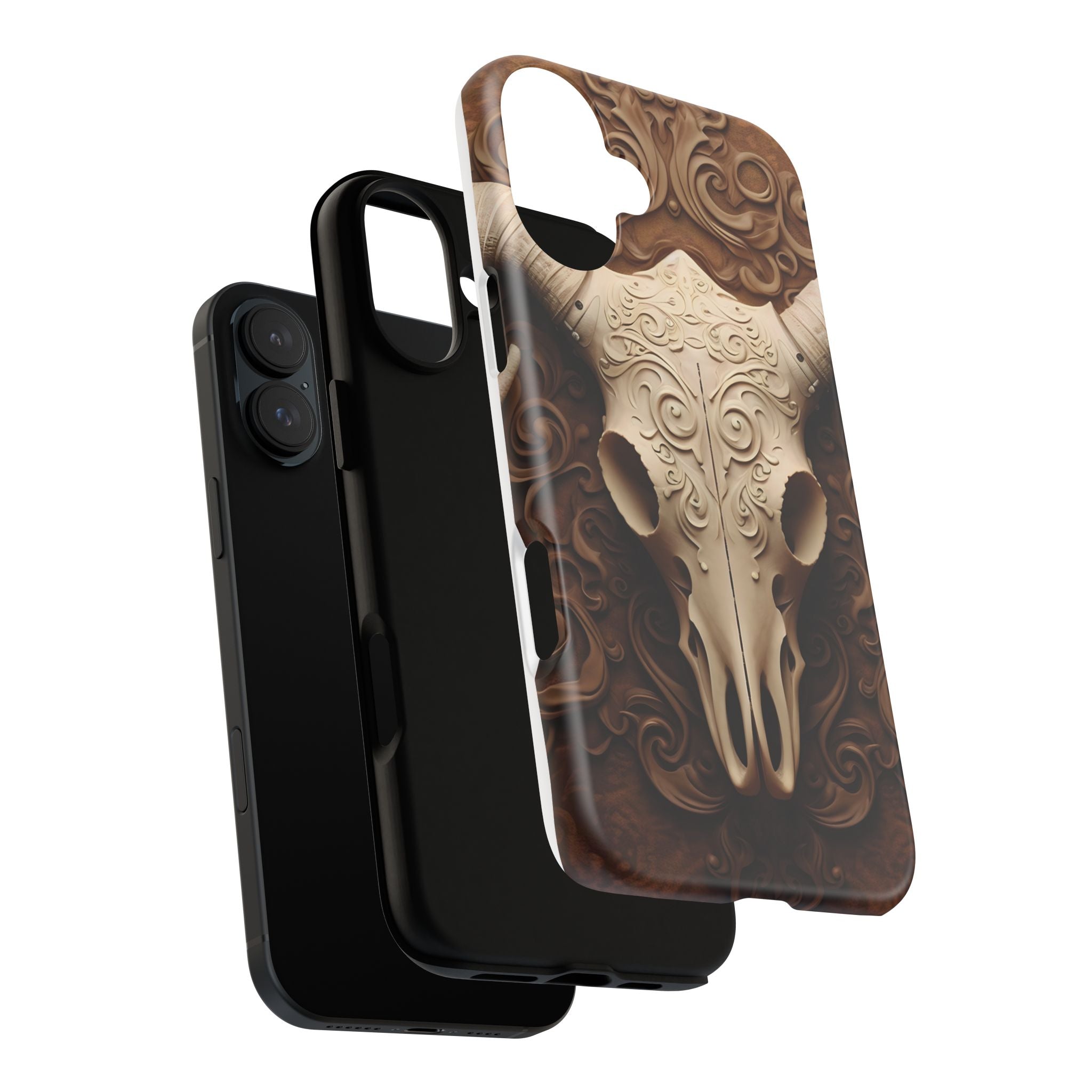 Baroque Ram Skull Hexagon Stone iPhone Case