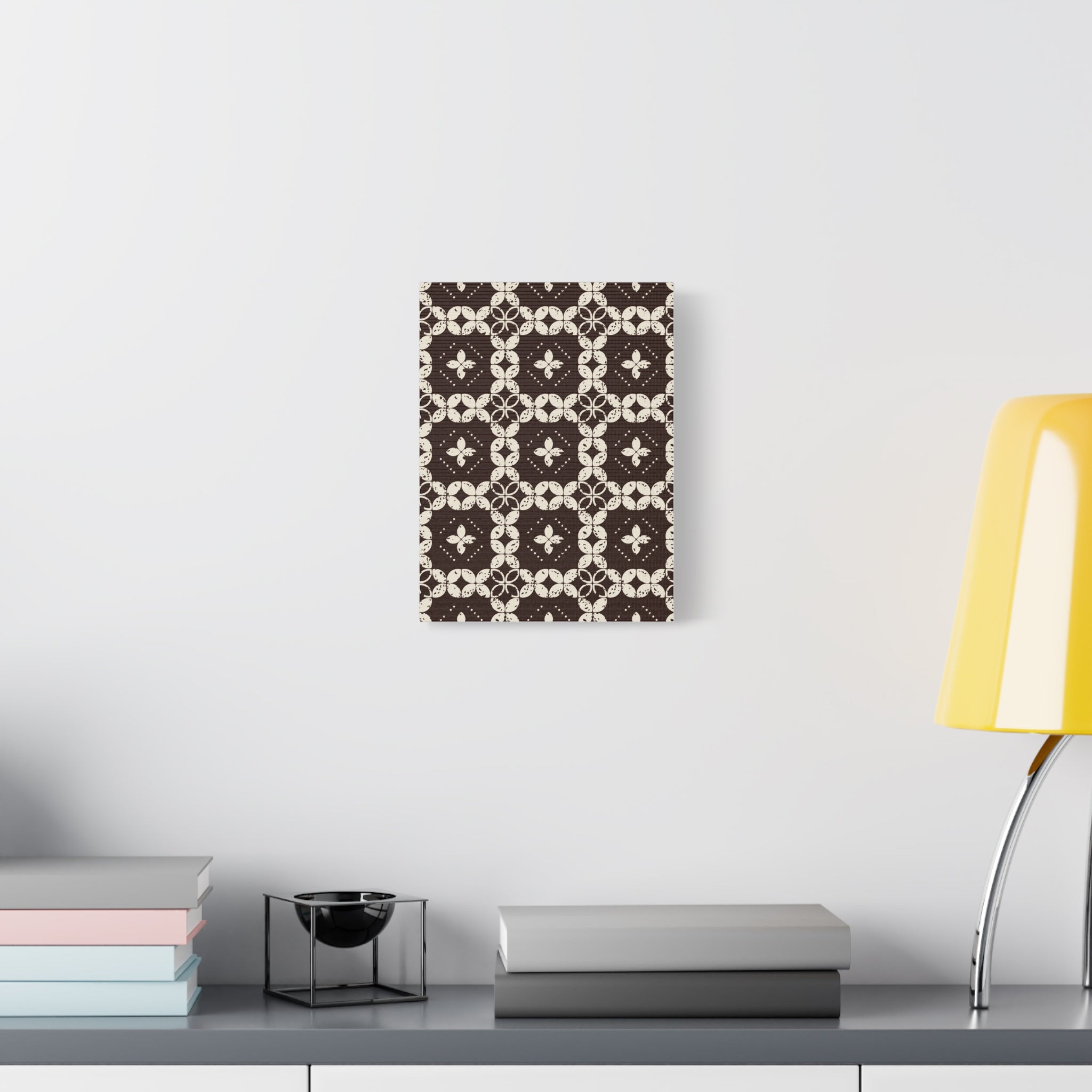 Rustic Floral Geometric Canvas Art