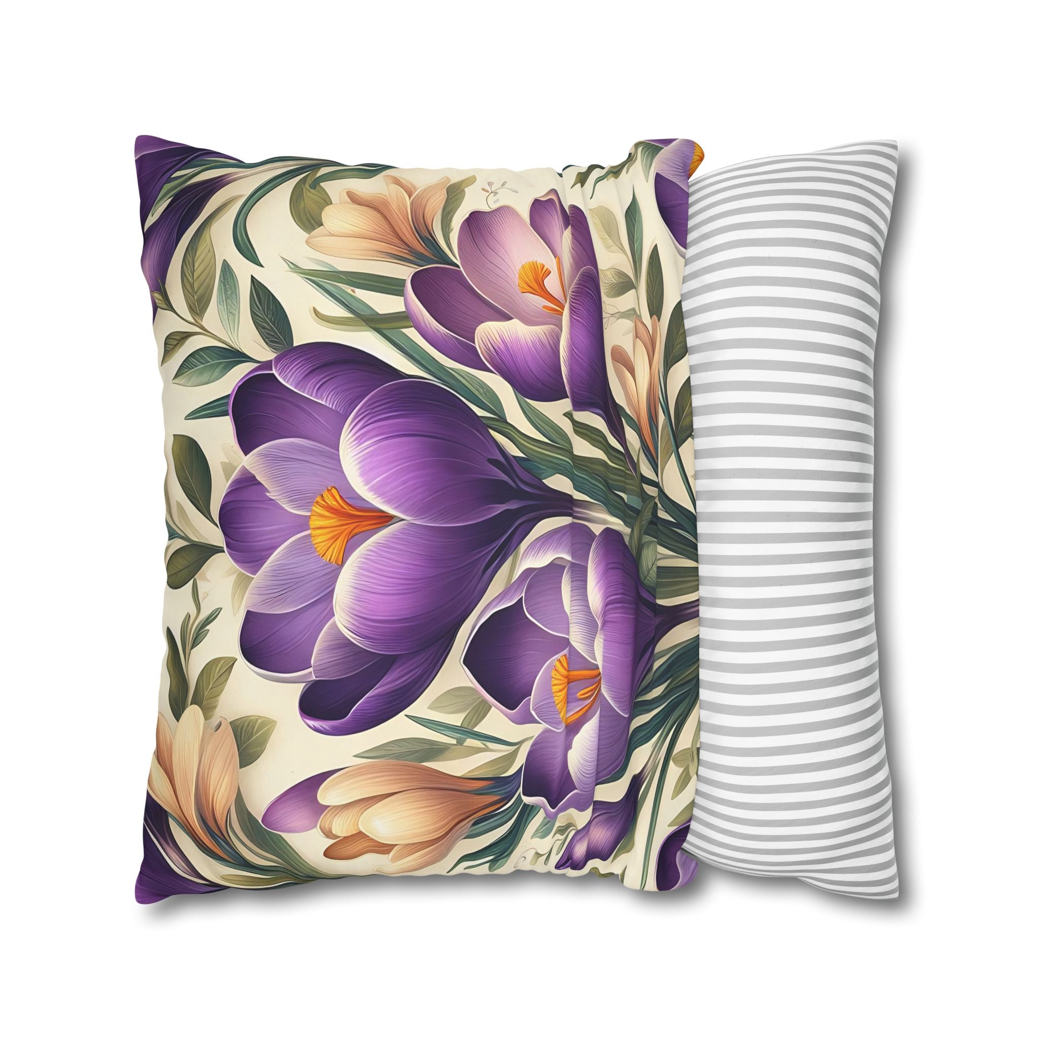 Purple Crocus Botanical Pillowcase