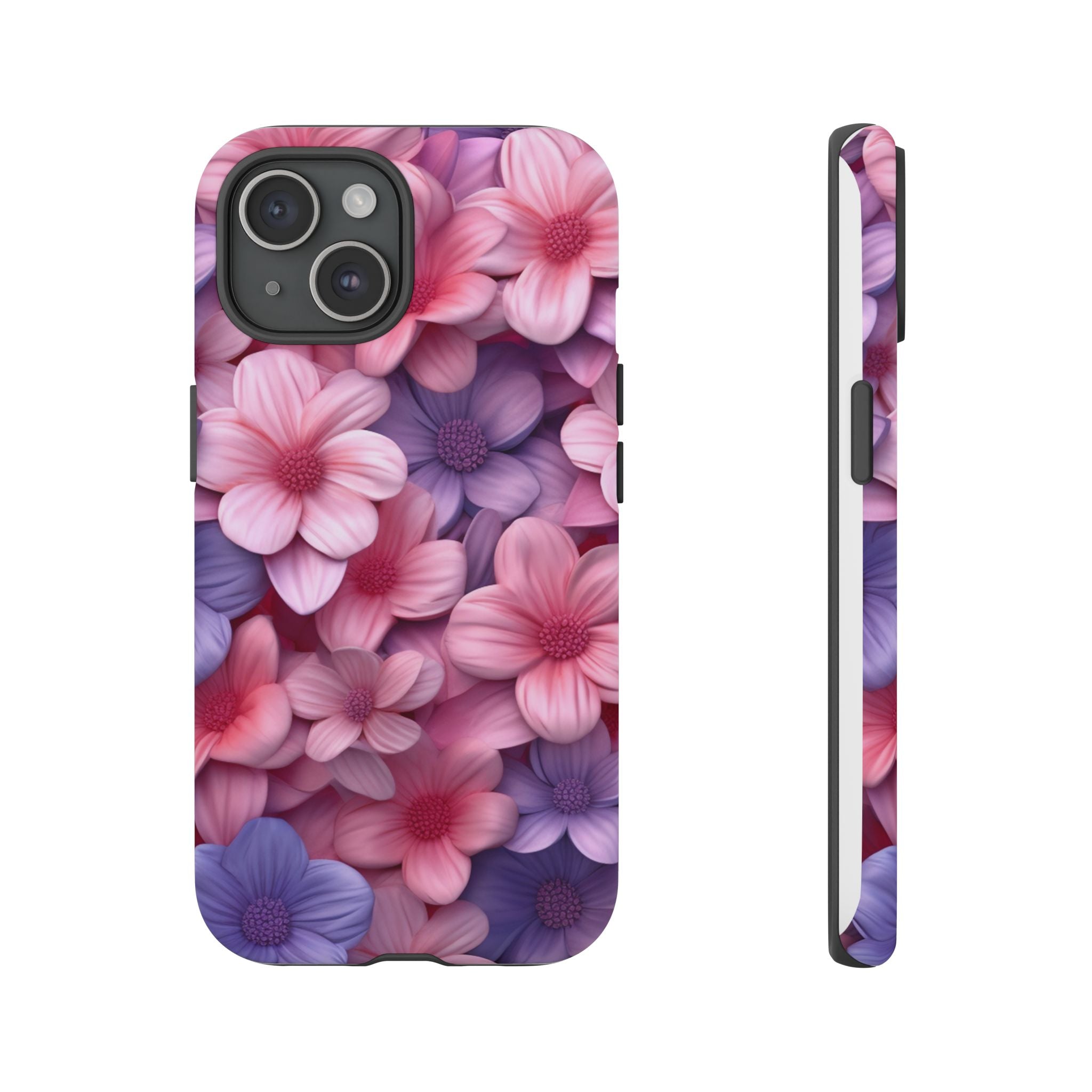 Floral Bloom Hexagon Stone iPhone Case